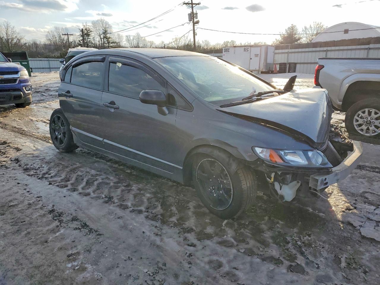 2009 Hond Civic Lx Gray vin: 2HGFA165X9H348902