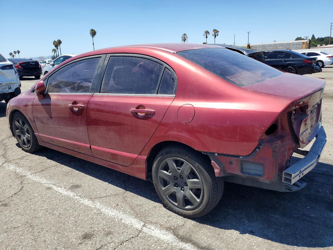 2009 Honda Civic Lx Burgundy vin: 2HGFA165X9H349936