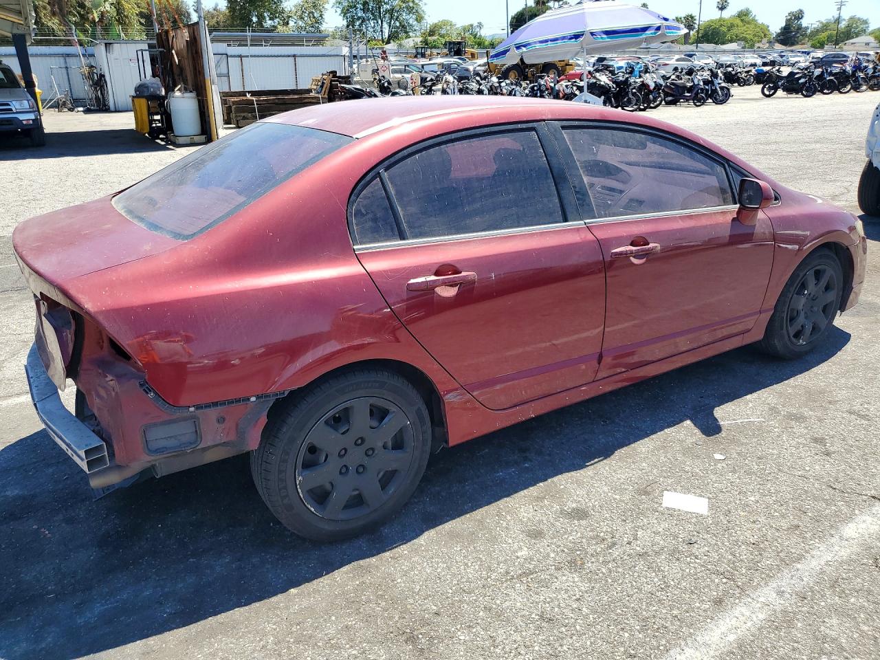 2009 Honda Civic Lx Burgundy vin: 2HGFA165X9H349936