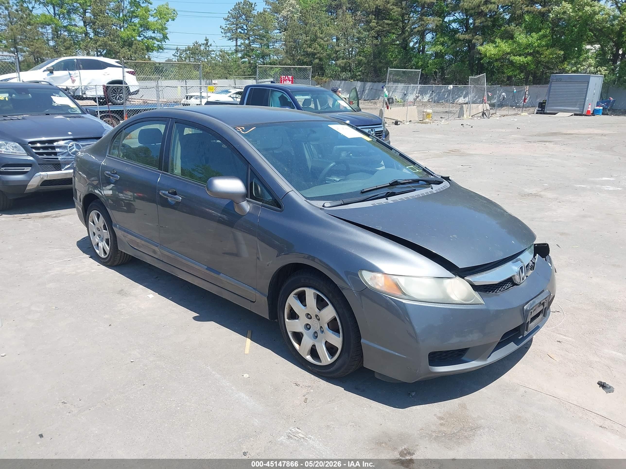 2009 Honda Civic Lx Gray vin: 2HGFA165X9H367644