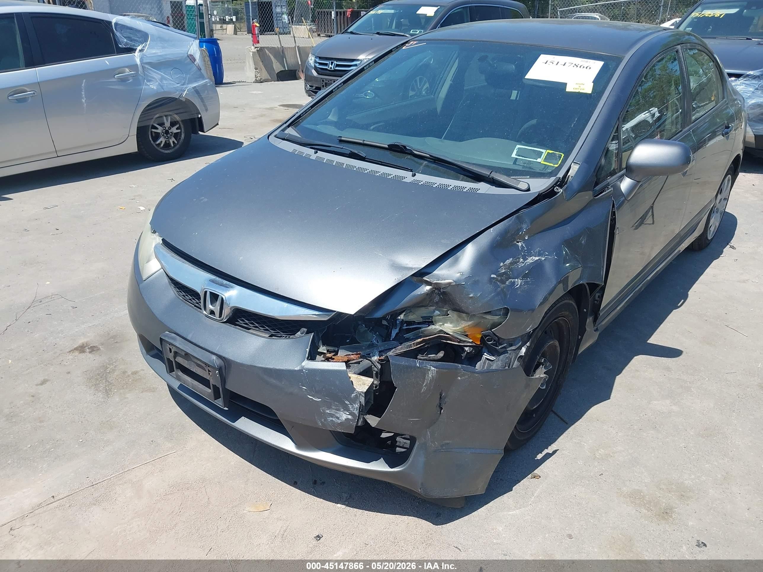 2009 Honda Civic Lx Gray vin: 2HGFA165X9H367644