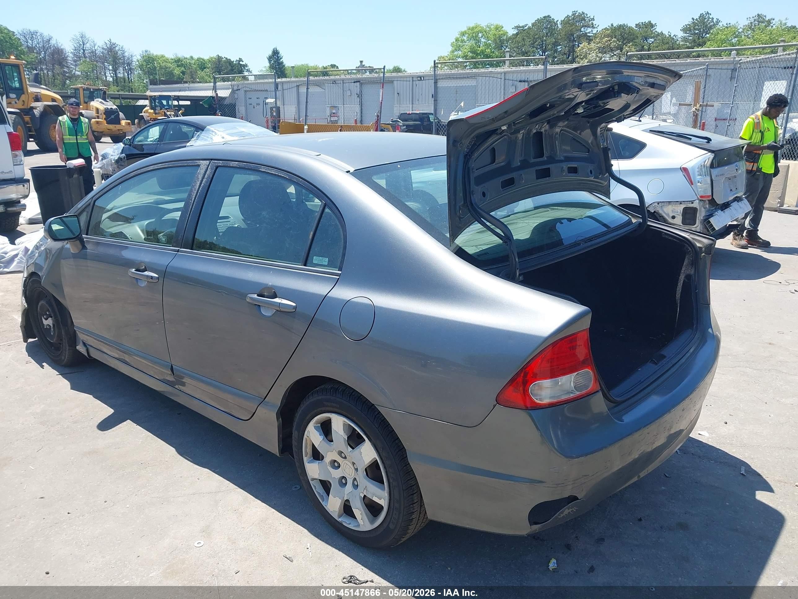 2009 Honda Civic Lx Gray vin: 2HGFA165X9H367644