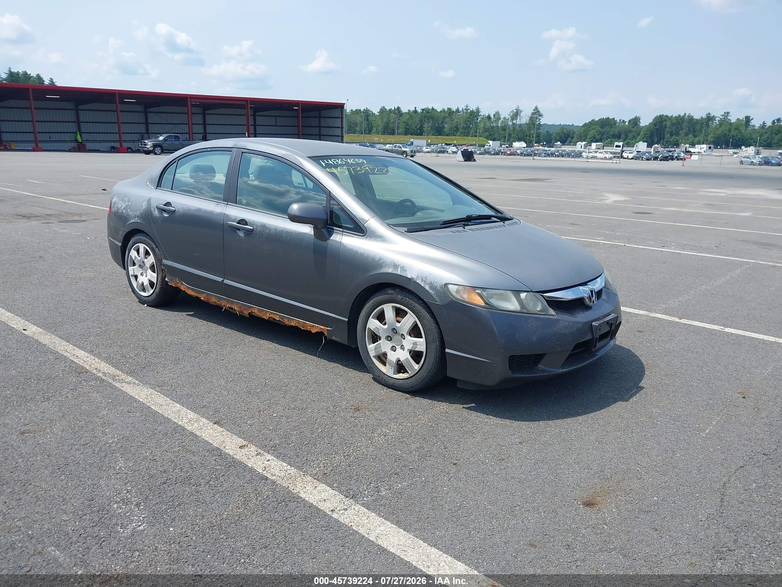 2009 Honda Civic Lx Gray vin: 2HGFA165X9H536769