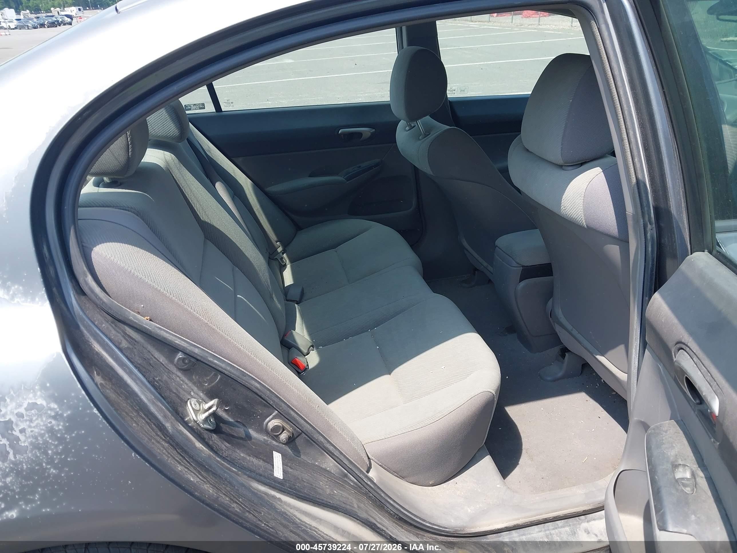 2009 Honda Civic Lx Gray vin: 2HGFA165X9H536769