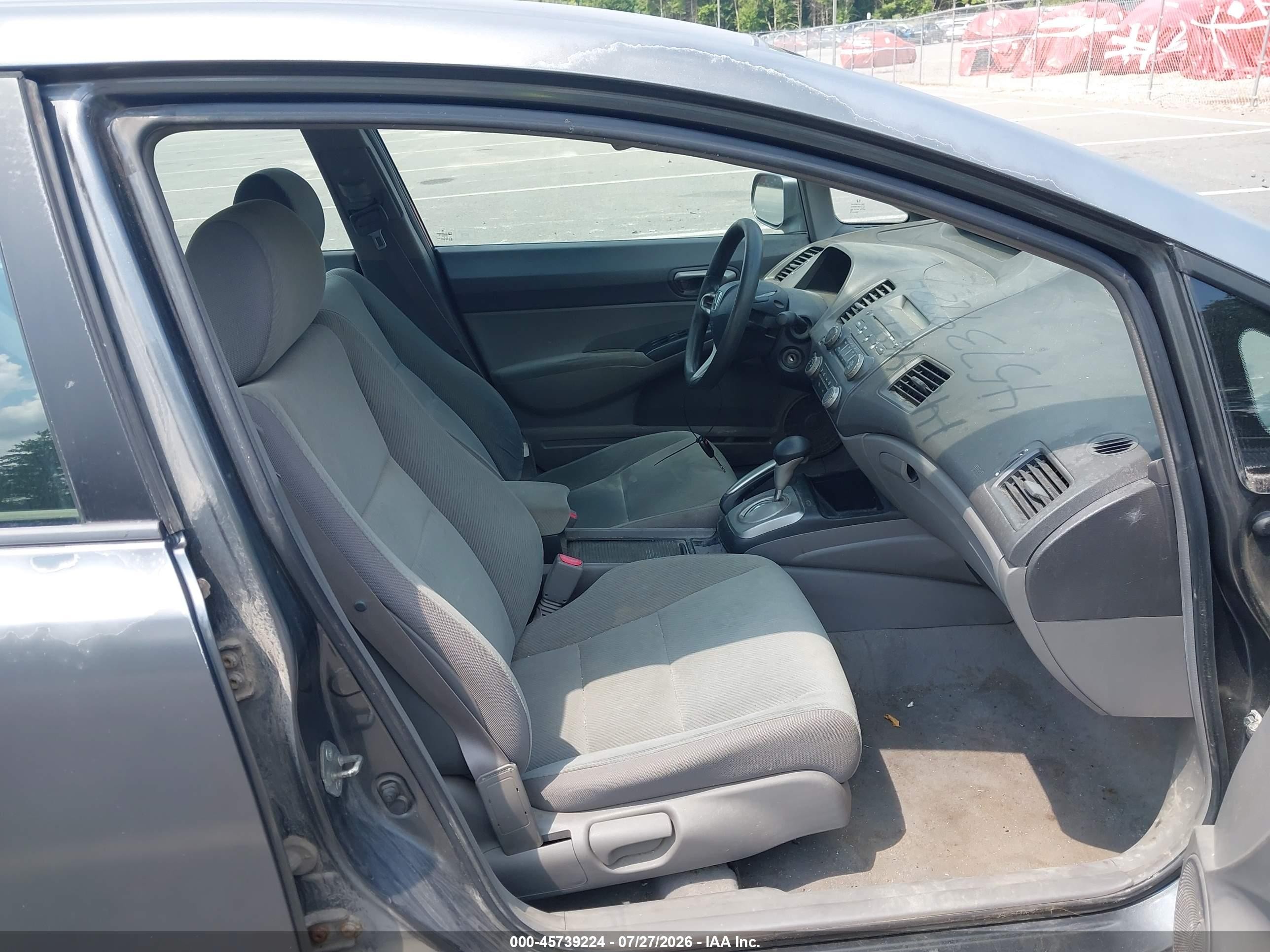 2009 Honda Civic Lx Gray vin: 2HGFA165X9H536769
