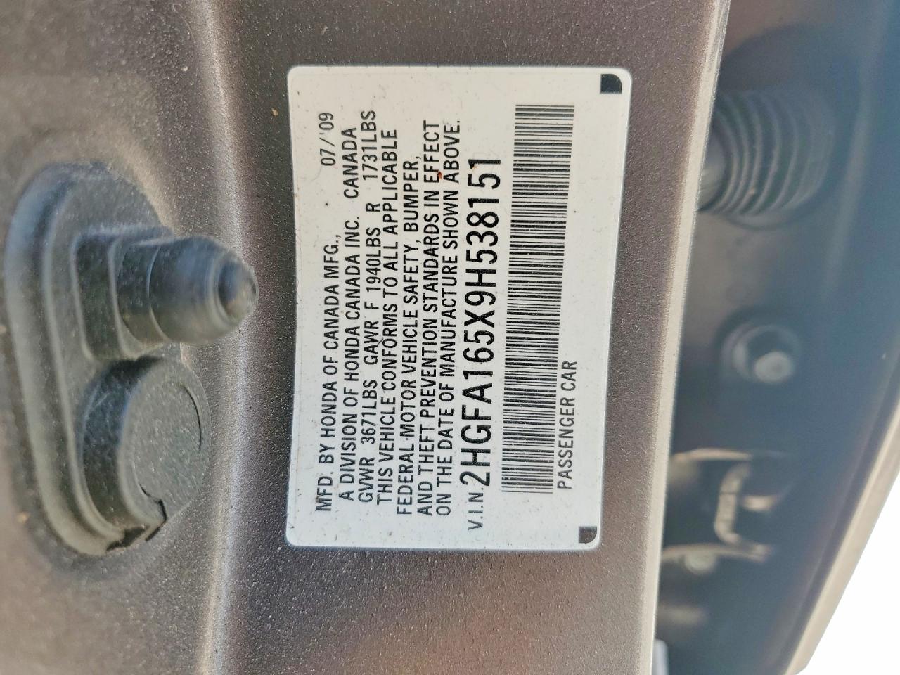 2009 Honda Civic Lx Gray vin: 2HGFA165X9H538151