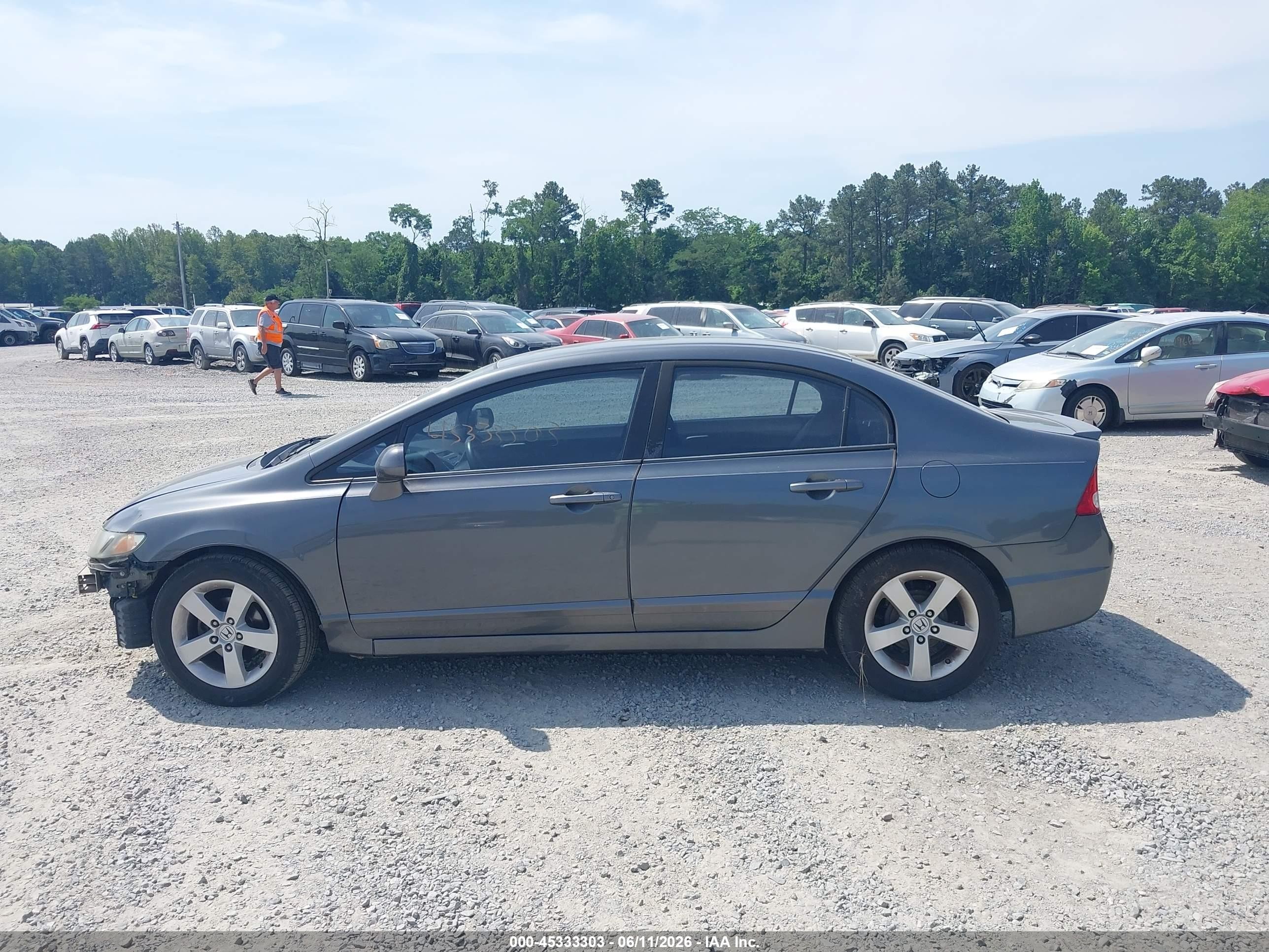 2009 Honda Civic Lx-s Gray vin: 2HGFA16609H325606