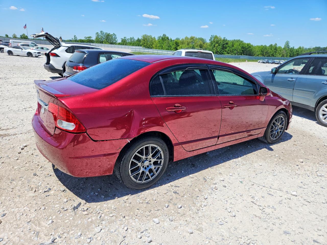 2009 Honda Civic Lx-s Burgundy vin: 2HGFA16609H325766