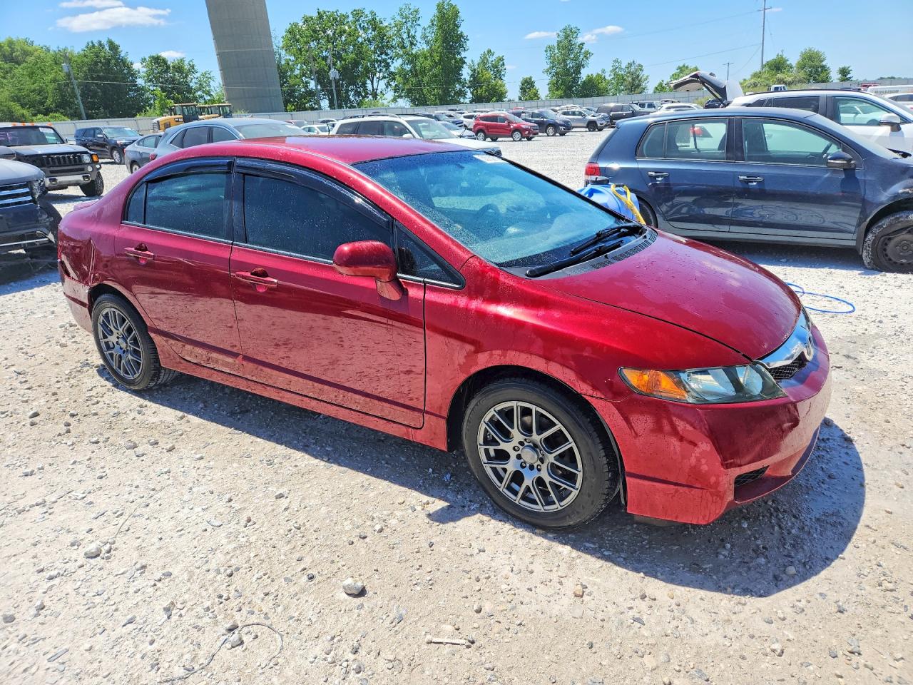 2009 Honda Civic Lx-s Burgundy vin: 2HGFA16609H325766