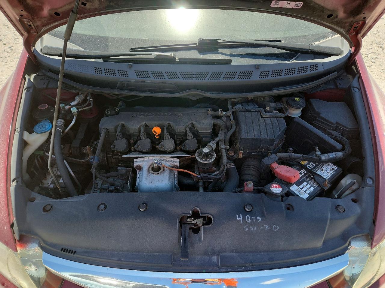 2009 Honda Civic Lx-s Burgundy vin: 2HGFA16609H325766