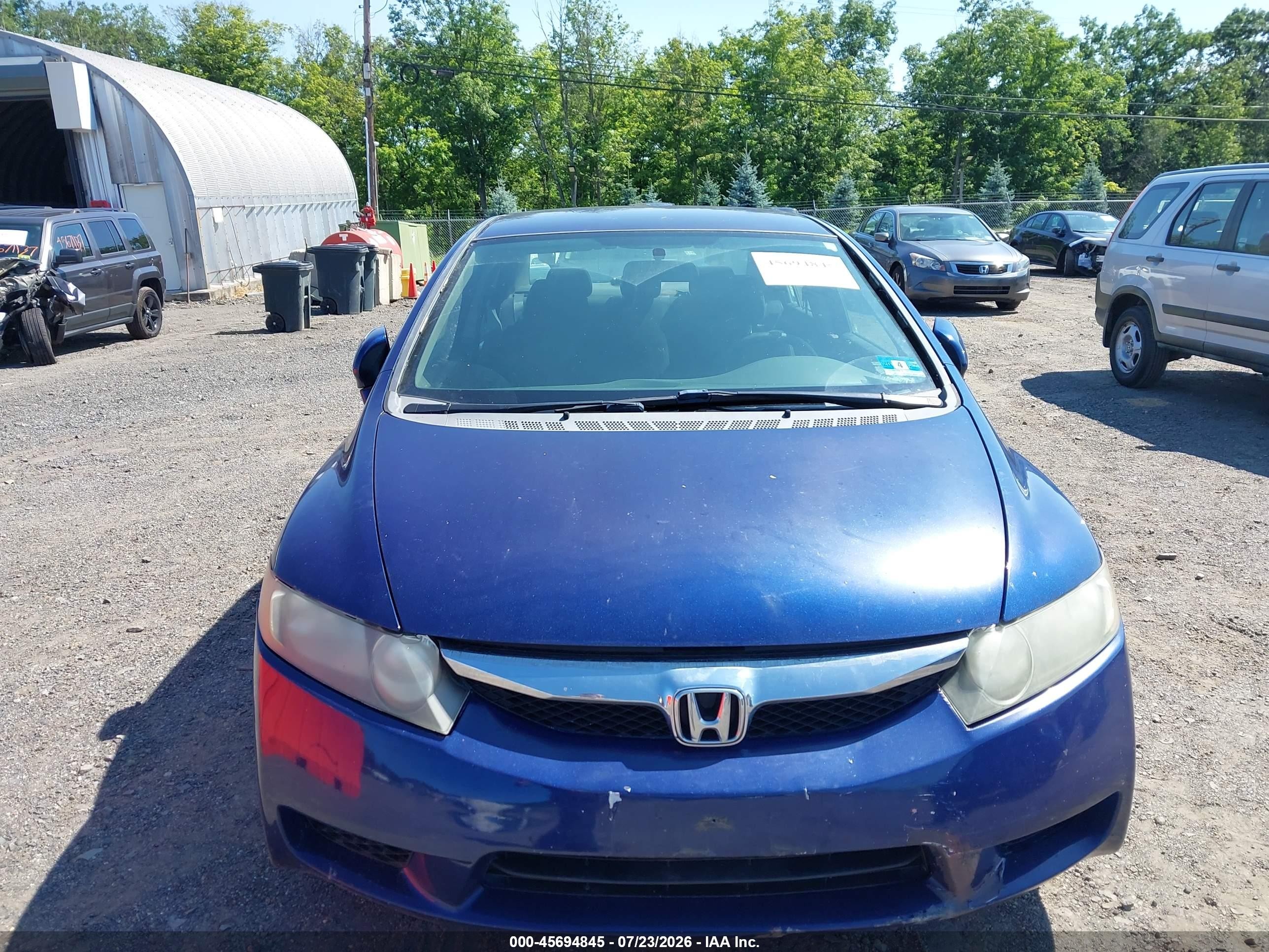 2009 Honda Civic Lx-s Blue vin: 2HGFA16609H505779