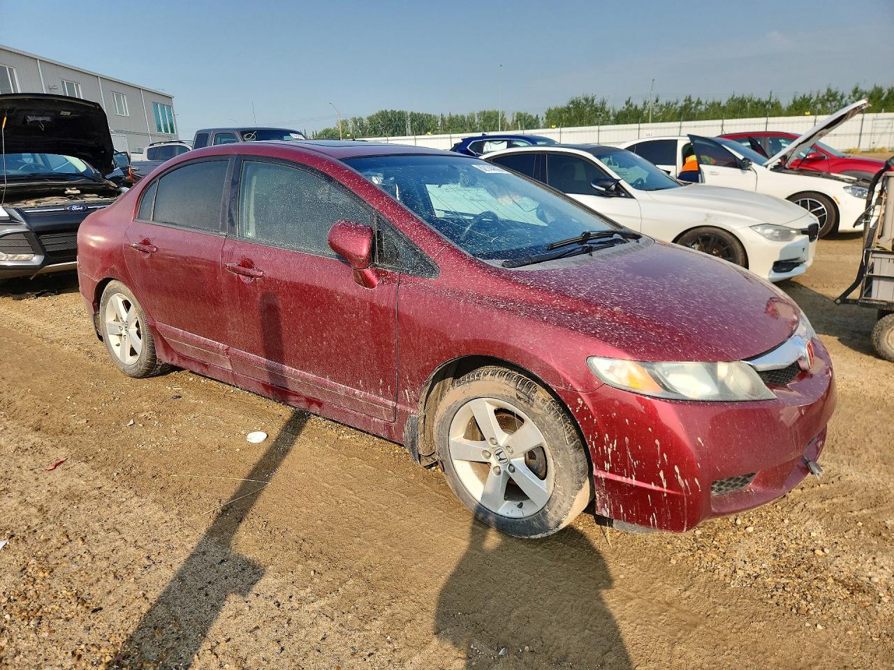 2009 Honda Civic Lx-s Burgundy vin: 2HGFA16619H010412
