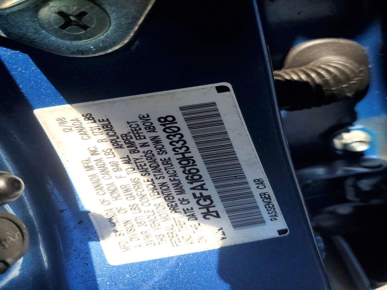 2009 Honda Civic Lx-s Blue vin: 2HGFA16619H333018