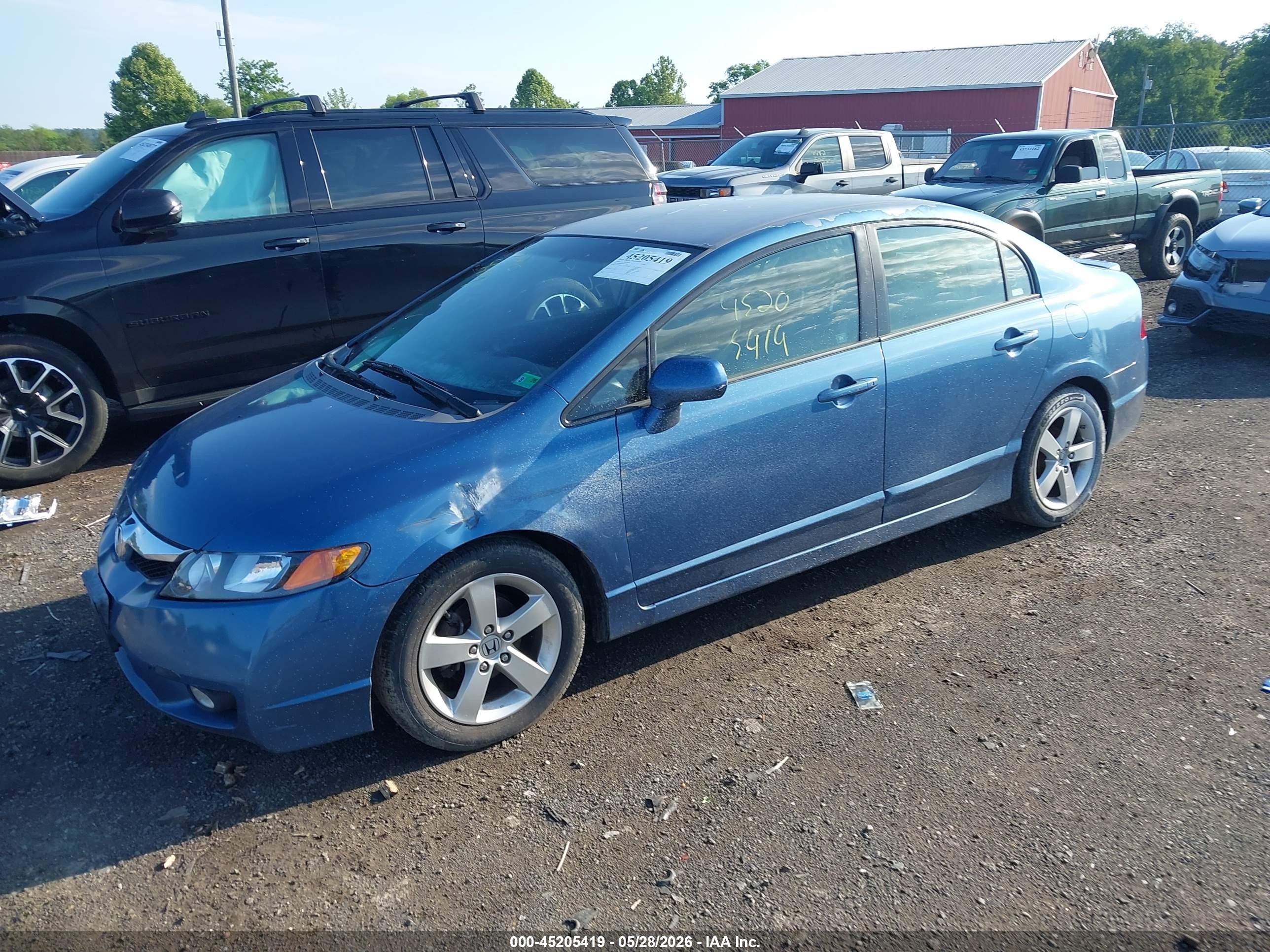 2009 Honda Civic Lx-s Синий vin: 2HGFA16619H509825