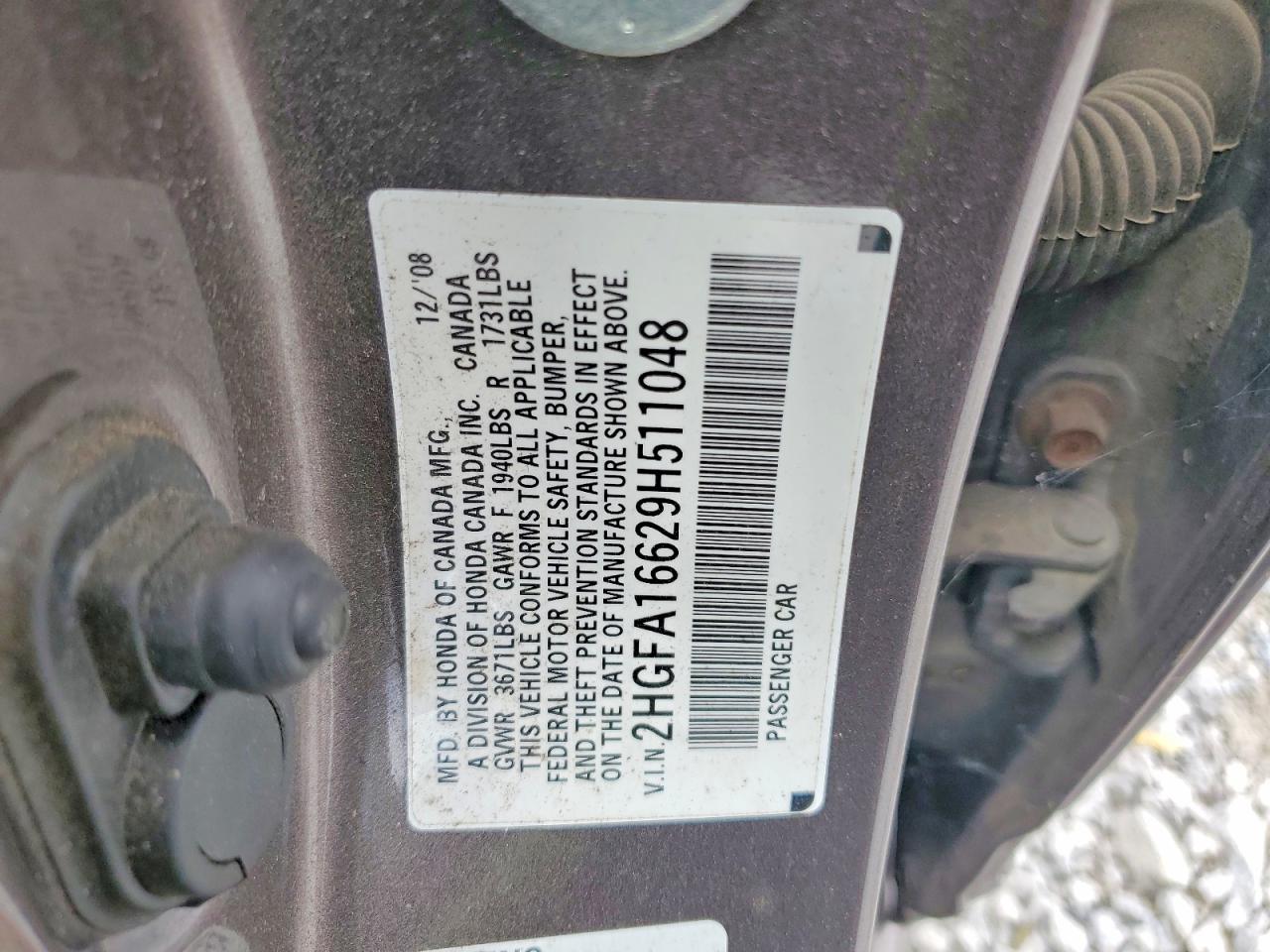 2009 Honda Civic Lx-s Gray vin: 2HGFA16629H511048