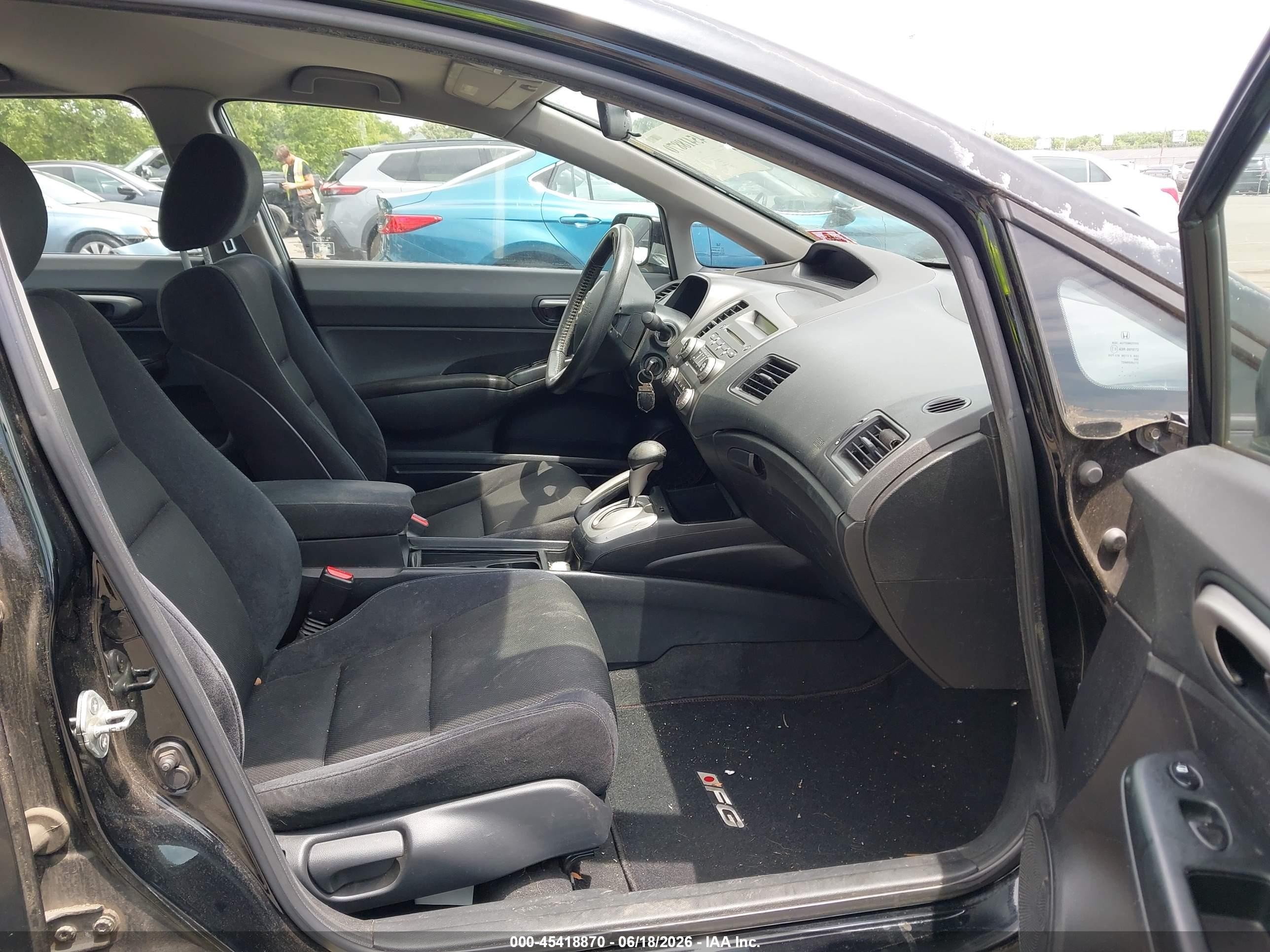 2009 Honda Civic Lx-s Black vin: 2HGFA16629H536189