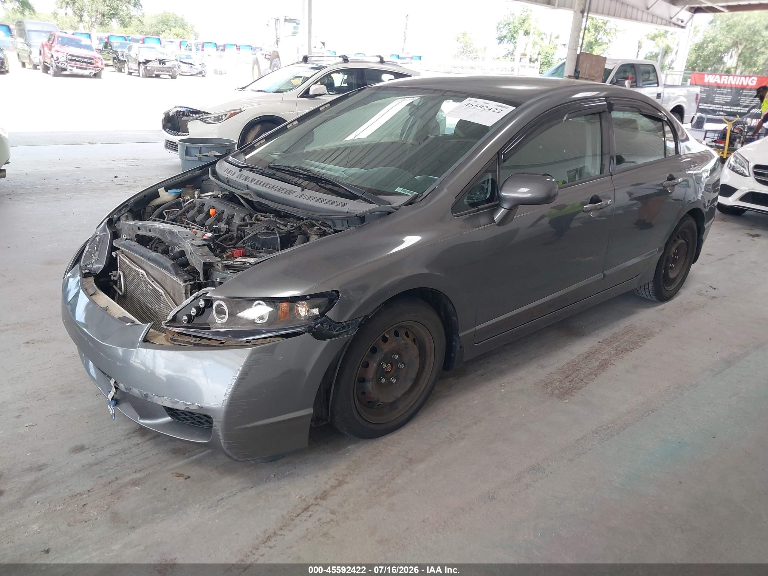 2009 Honda Civic Lx-s Gray vin: 2HGFA16639H308492
