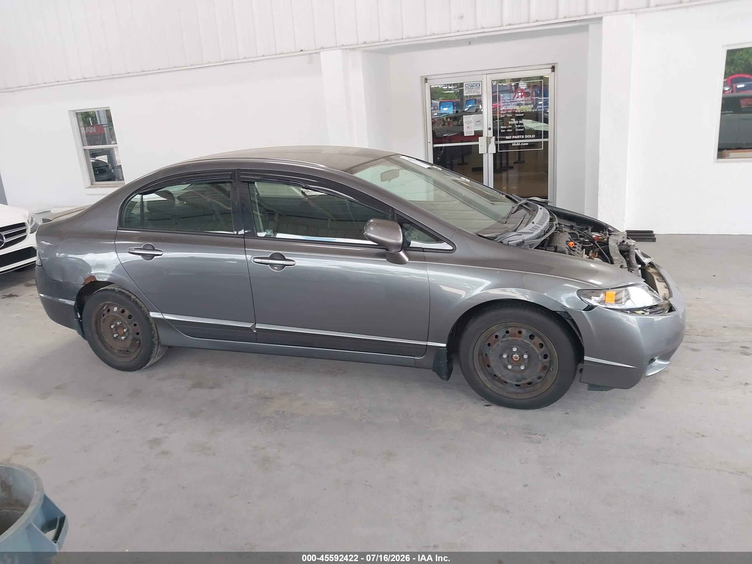 2009 Honda Civic Lx-s Gray vin: 2HGFA16639H308492