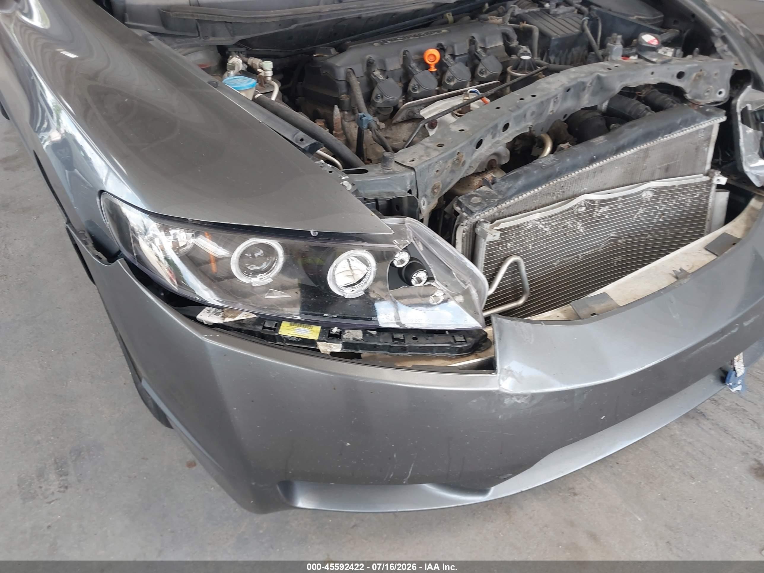 2009 Honda Civic Lx-s Gray vin: 2HGFA16639H308492