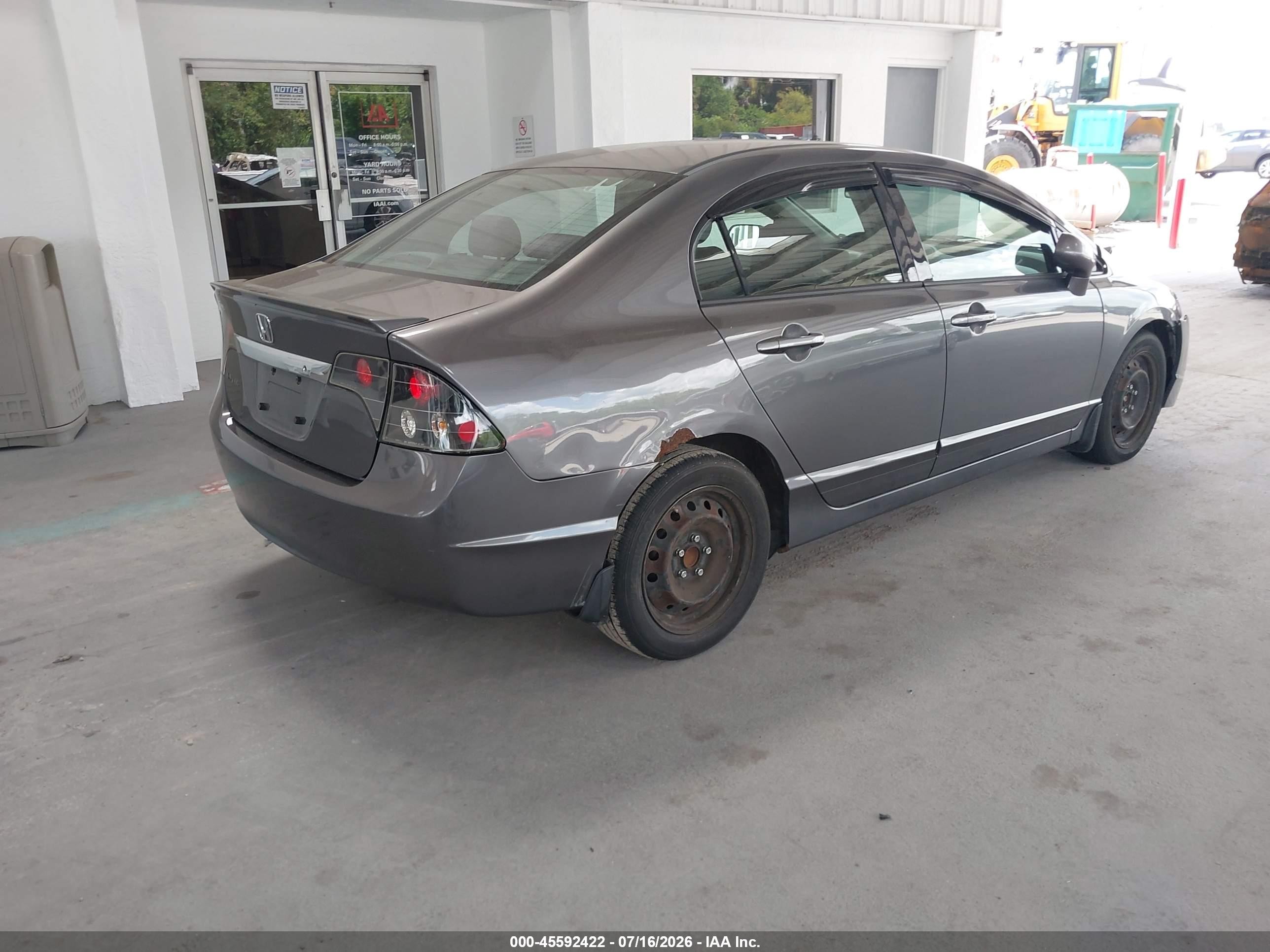2009 Honda Civic Lx-s Gray vin: 2HGFA16639H308492