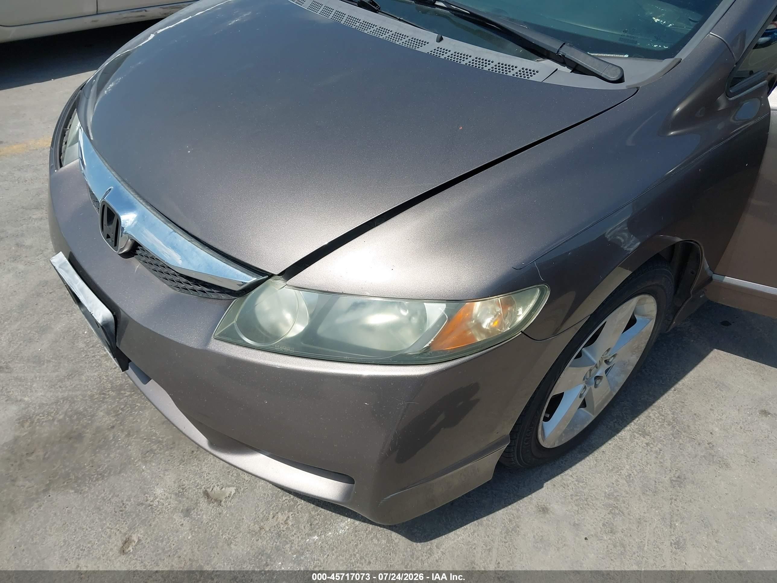 2009 Honda Civic Lx-s Gray vin: 2HGFA16639H511219