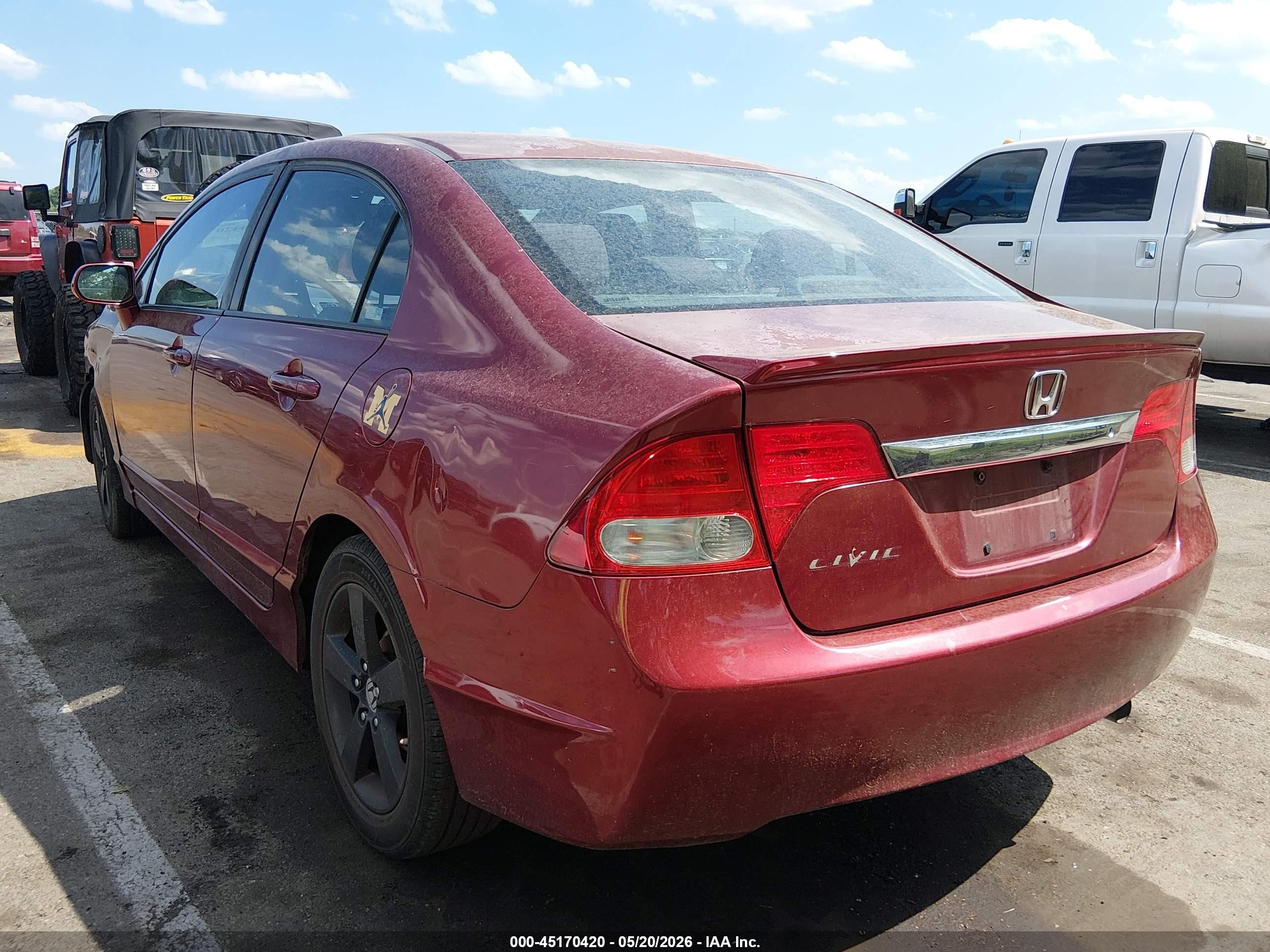 2009 Honda Civic Lx-s Red vin: 2HGFA16649H533777