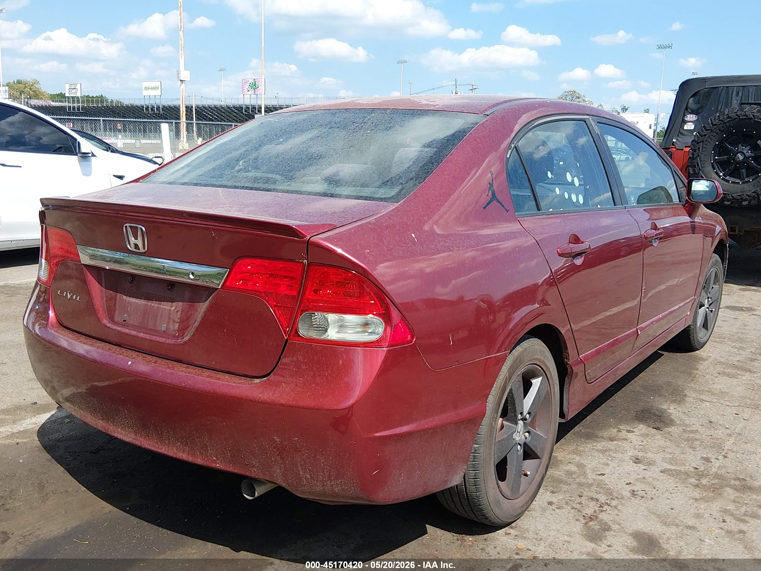 2009 Honda Civic Lx-s Red vin: 2HGFA16649H533777