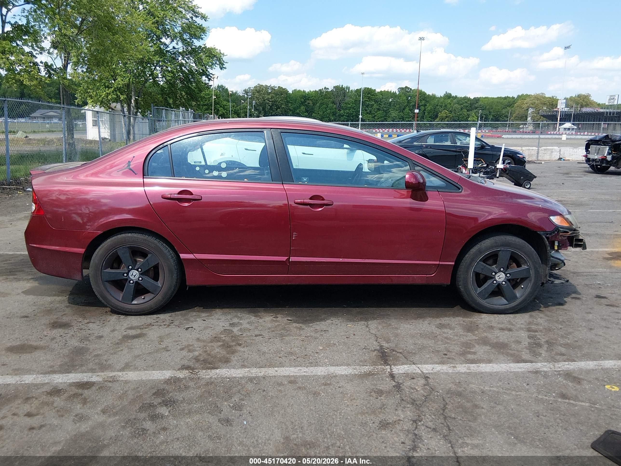 2009 Honda Civic Lx-s Red vin: 2HGFA16649H533777