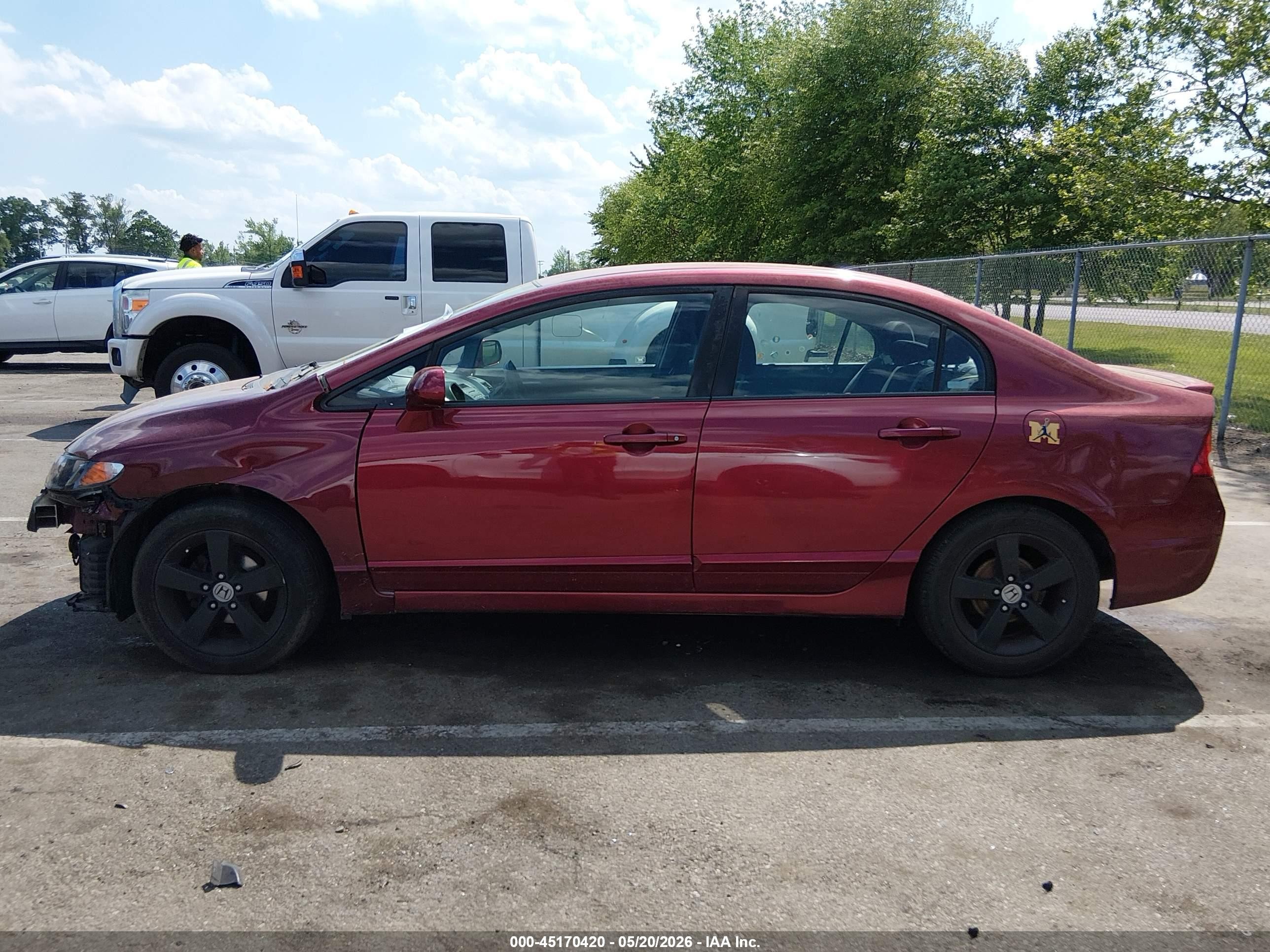 2009 Honda Civic Lx-s Red vin: 2HGFA16649H533777