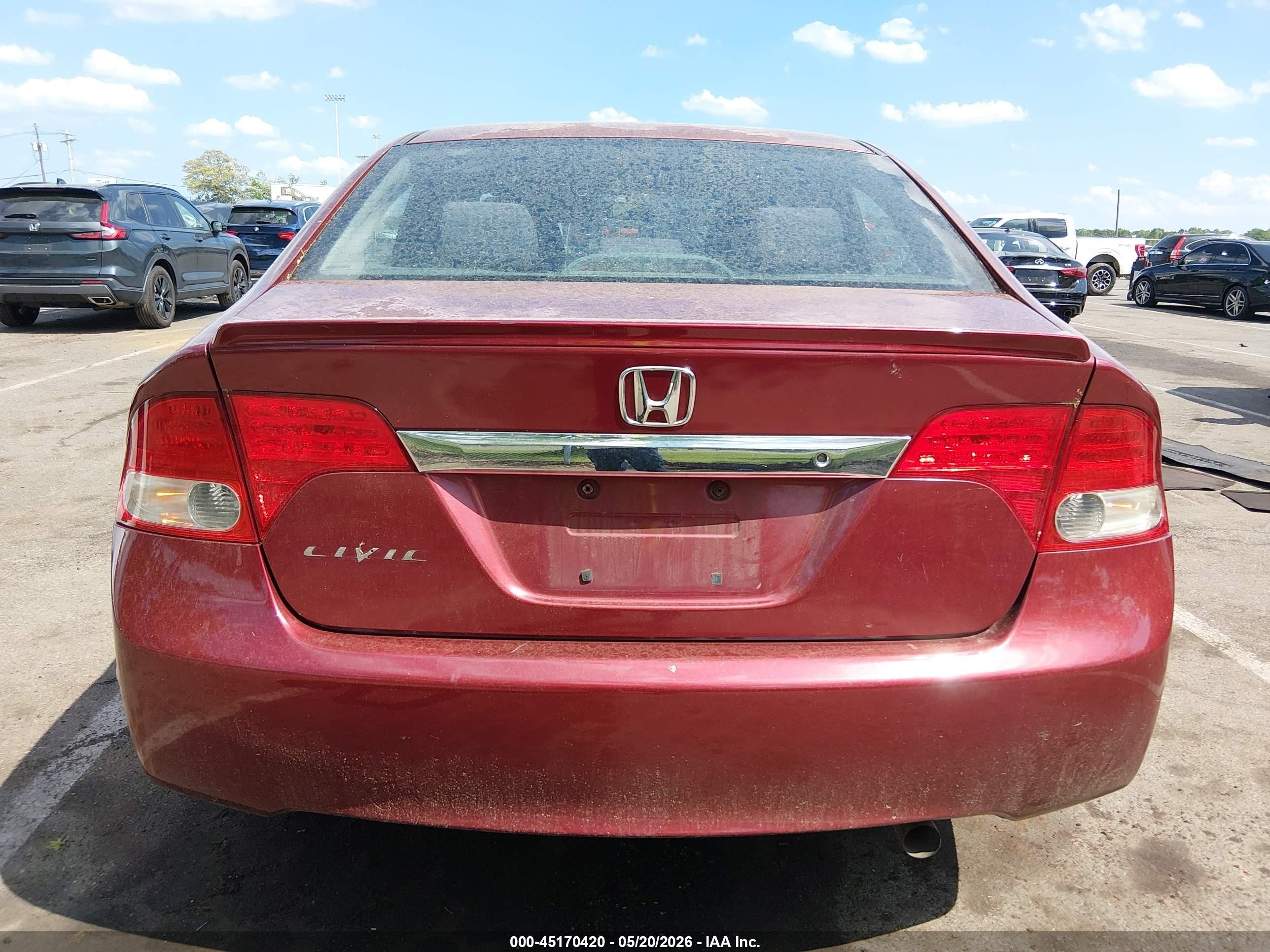 2009 Honda Civic Lx-s Red vin: 2HGFA16649H533777