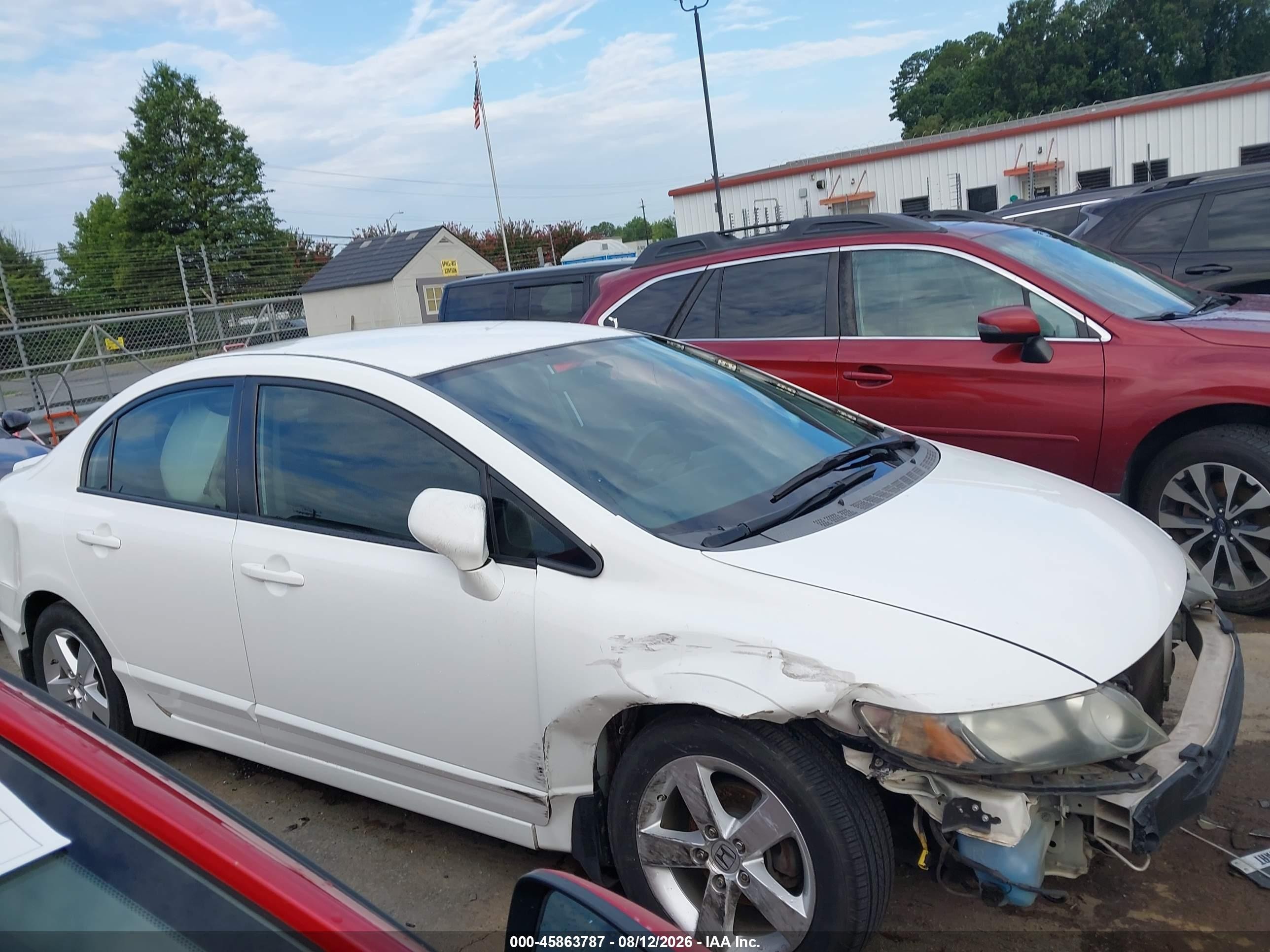 2009 Honda Civic Lx-s White vin: 2HGFA16659H300491
