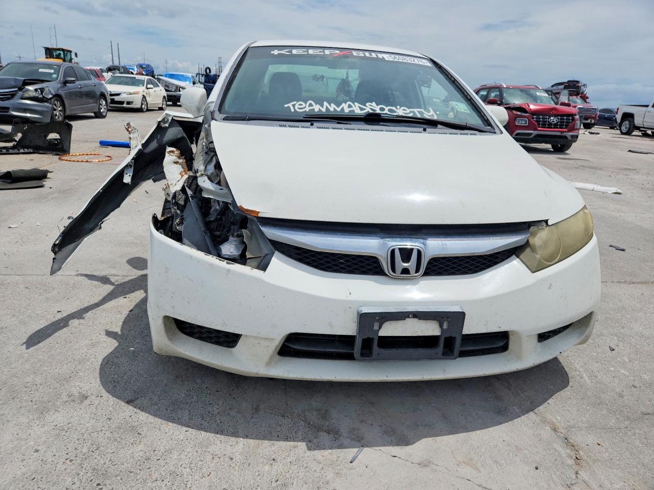 2009 Honda Civic Lx-s White vin: 2HGFA16659H338478