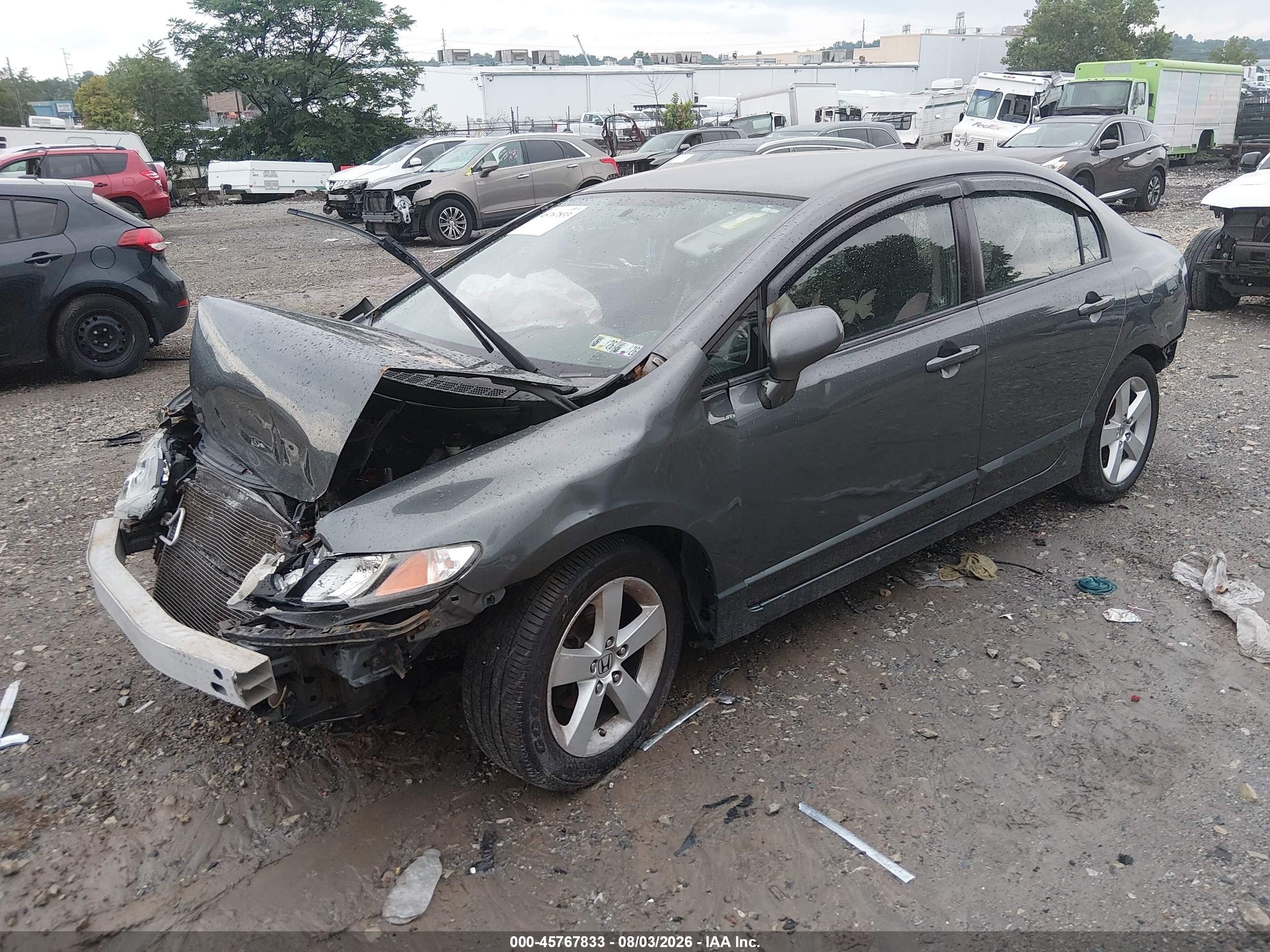 2009 Honda Civic Lx-s Gray vin: 2HGFA16679H327451
