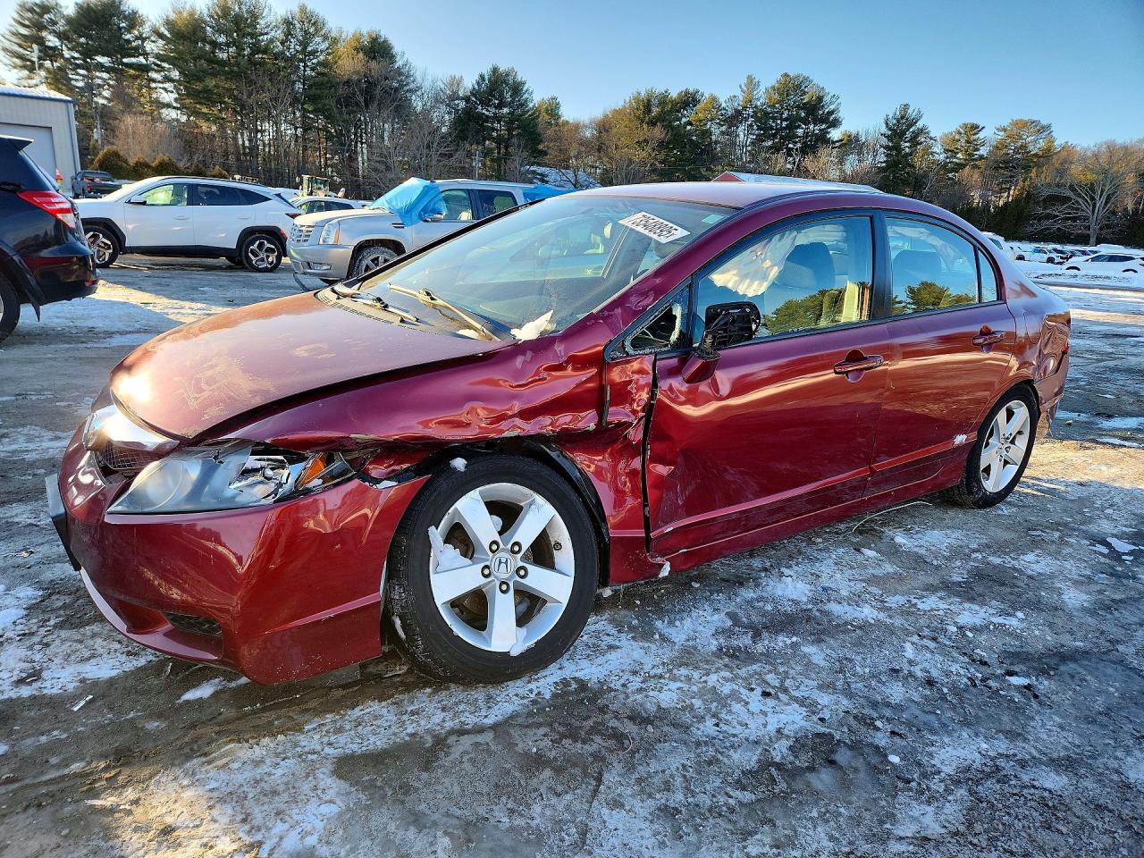 2009 Honda Civic Lx-s Burgundy vin: 2HGFA16679H331290