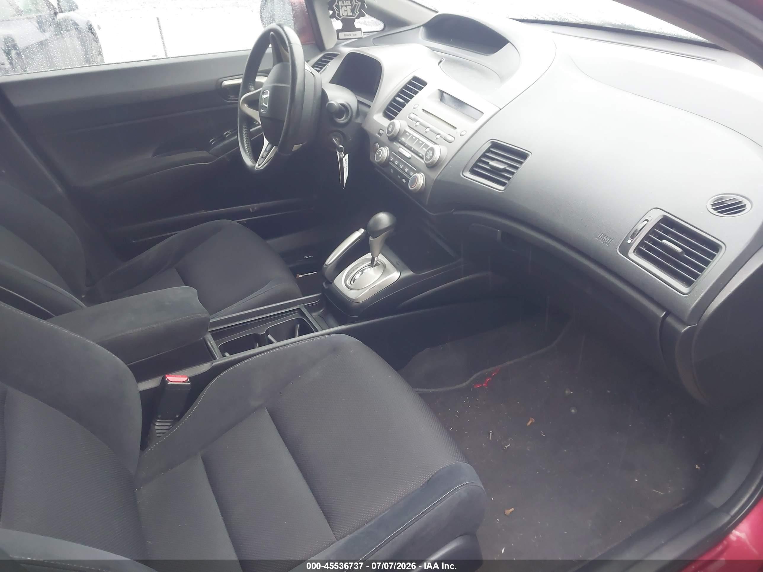 2009 Honda Civic Lx-s Burgundy vin: 2HGFA16679H355332
