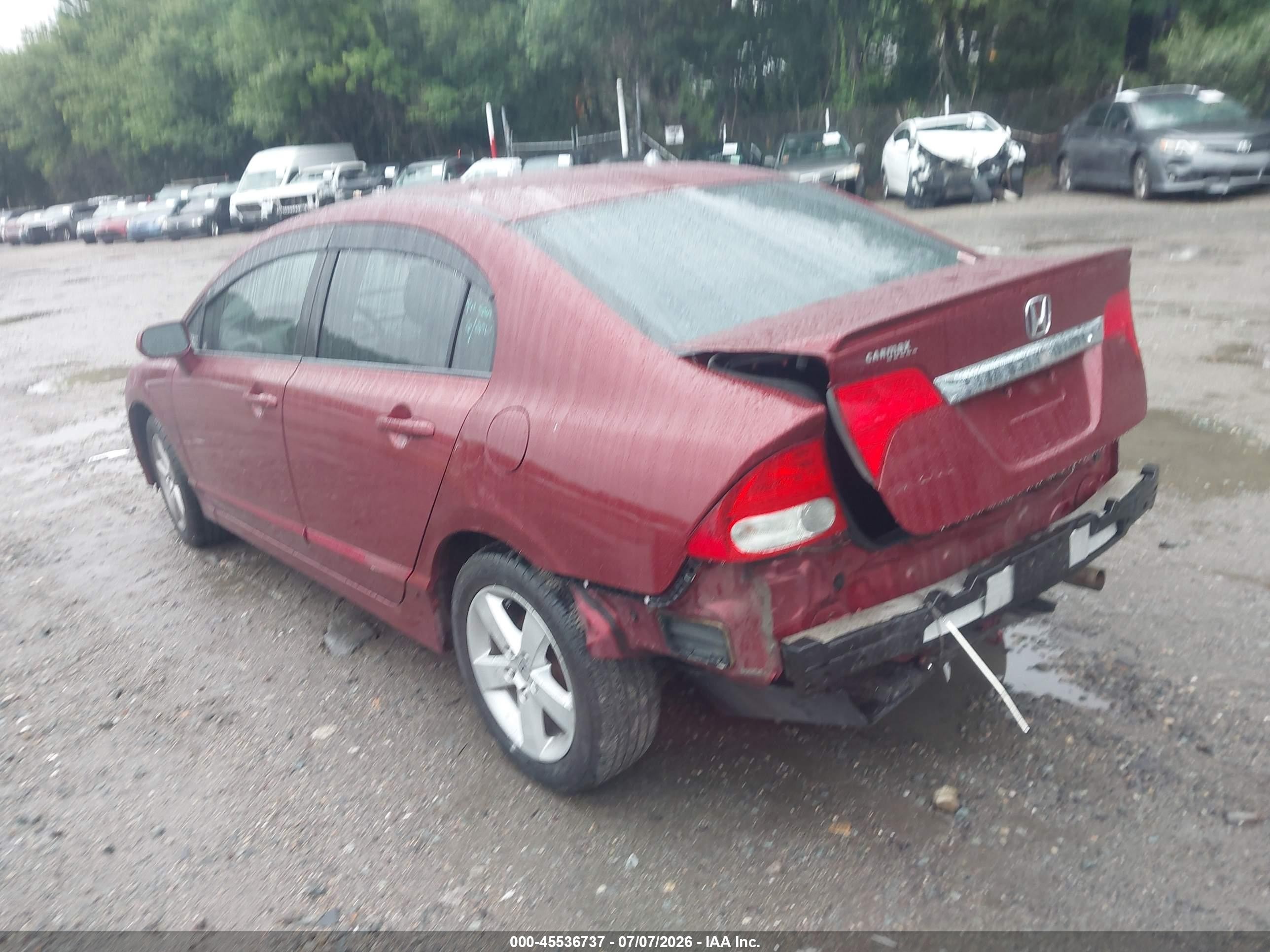 2009 Honda Civic Lx-s Burgundy vin: 2HGFA16679H355332