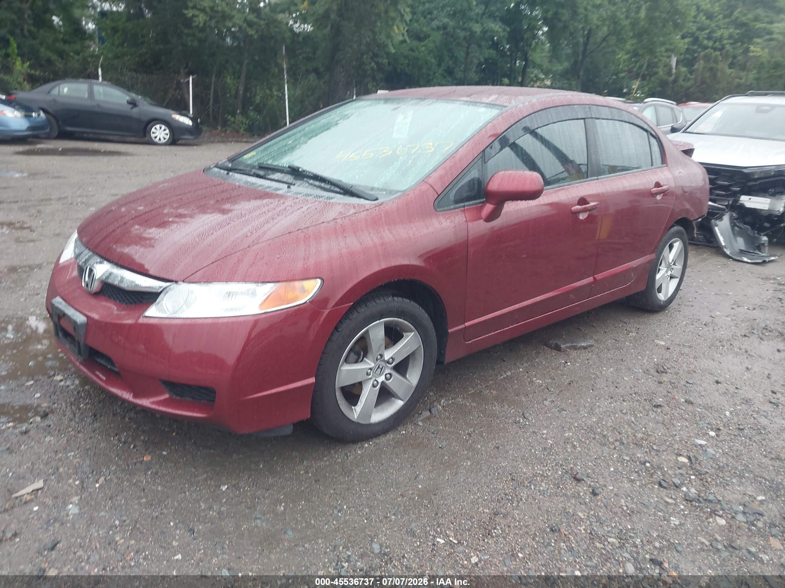 2009 Honda Civic Lx-s Burgundy vin: 2HGFA16679H355332