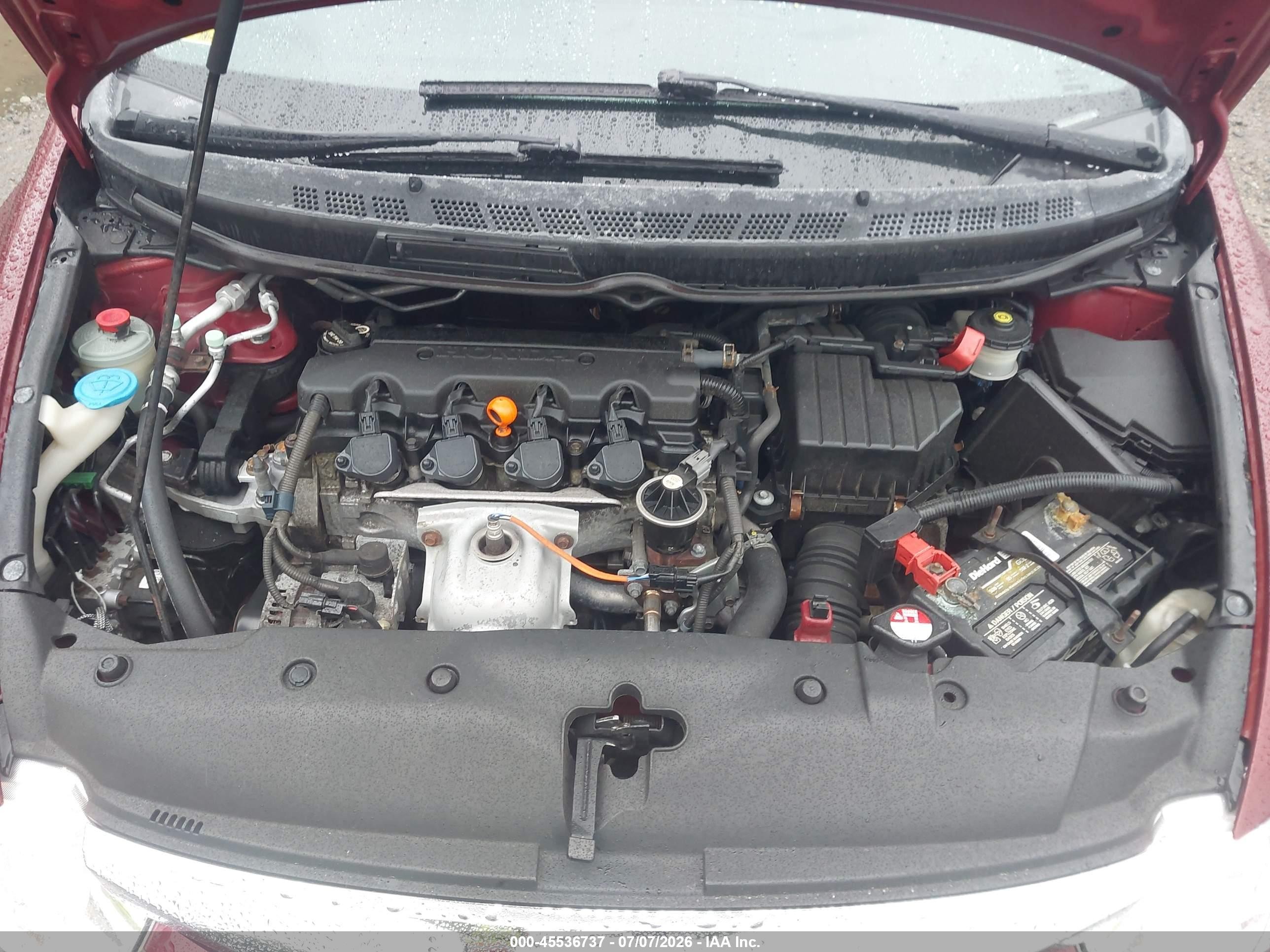 2009 Honda Civic Lx-s Burgundy vin: 2HGFA16679H355332