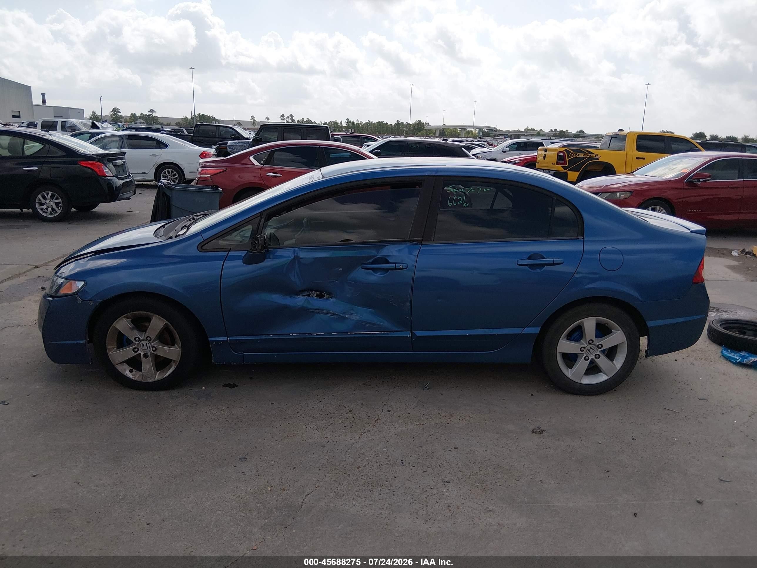 2009 Honda Civic Lx-s Blue vin: 2HGFA16679H508842