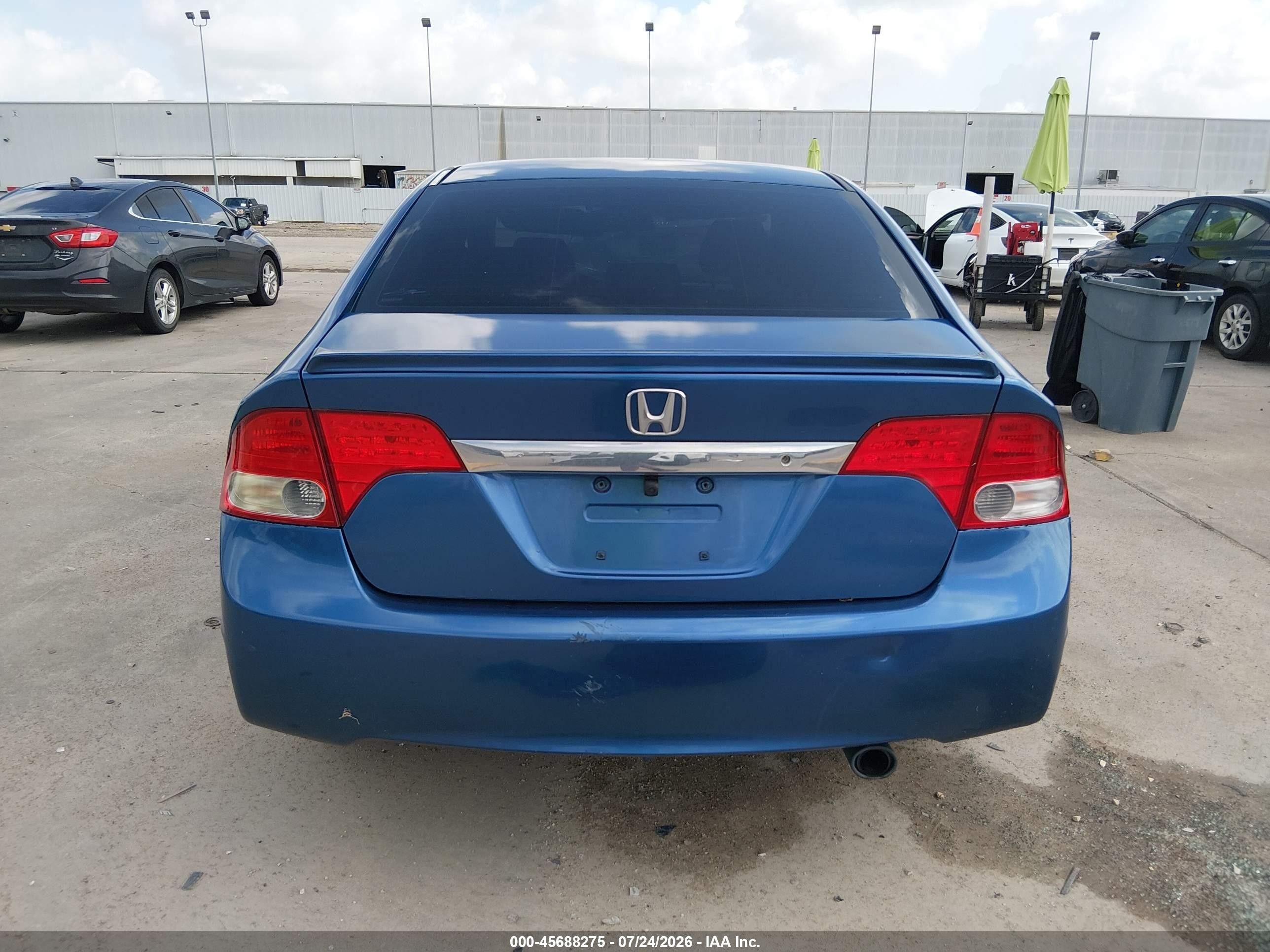 2009 Honda Civic Lx-s Blue vin: 2HGFA16679H508842