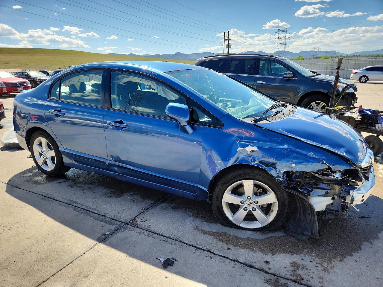 2009 Honda Civic Lx-s Blue vin: 2HGFA166X9H502694