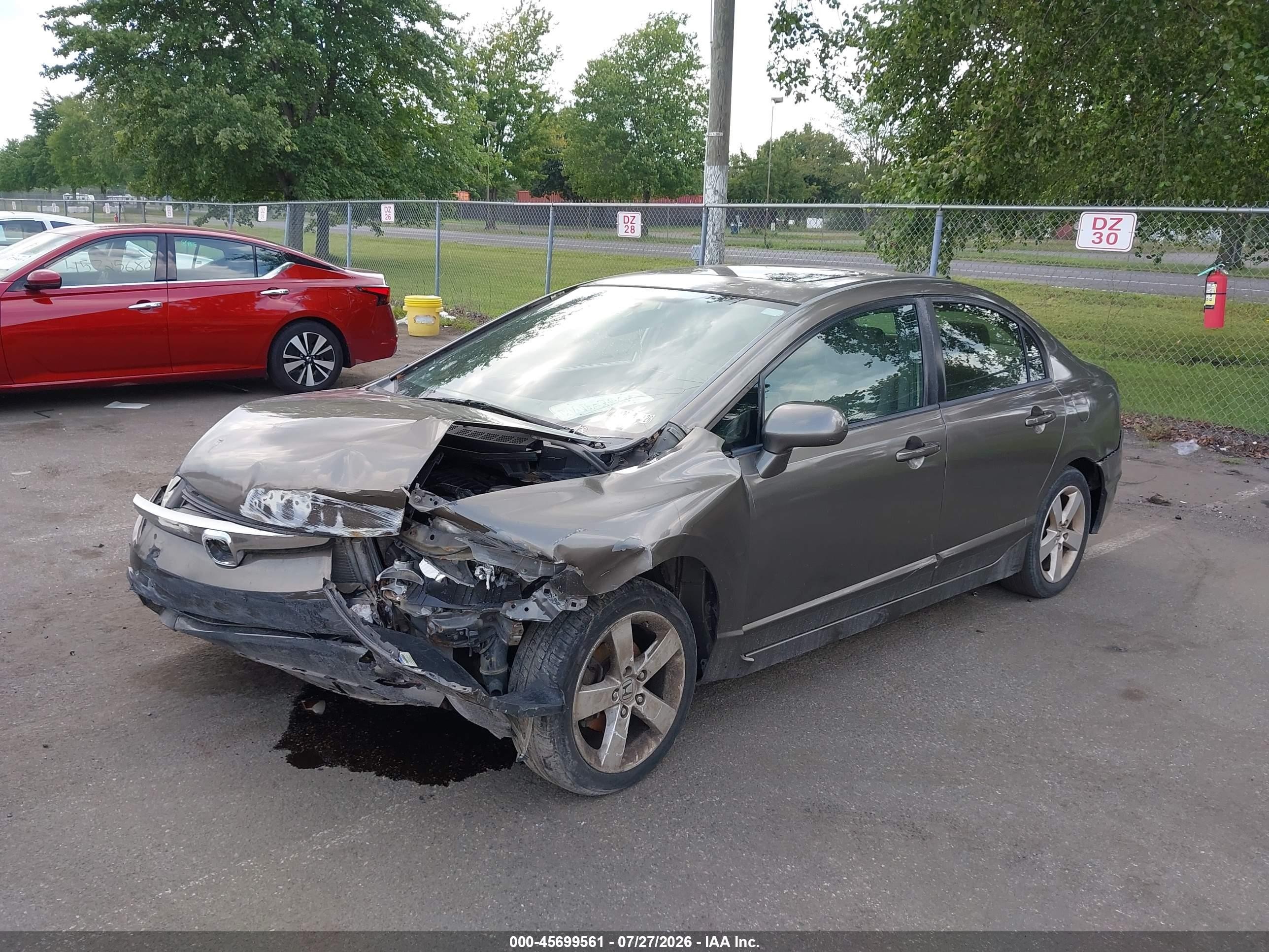 2008 Honda Civic Ex Gray vin: 2HGFA16808H309891