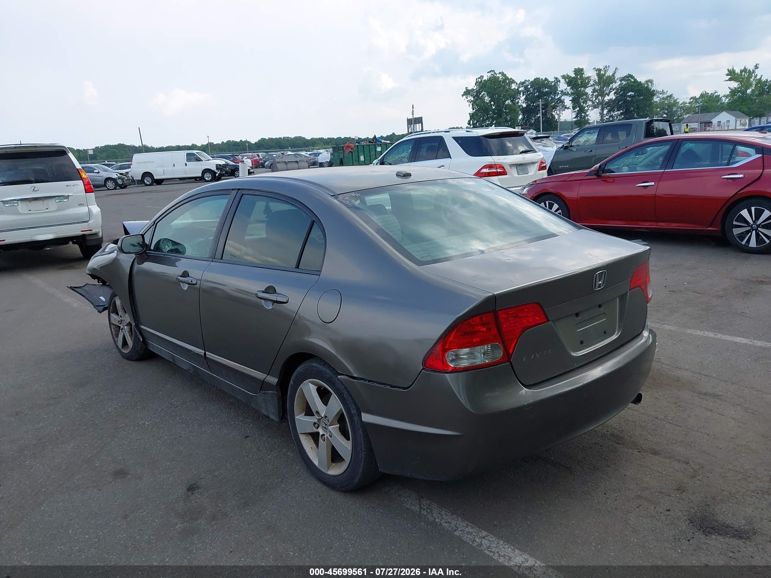 2008 Honda Civic Ex Gray vin: 2HGFA16808H309891