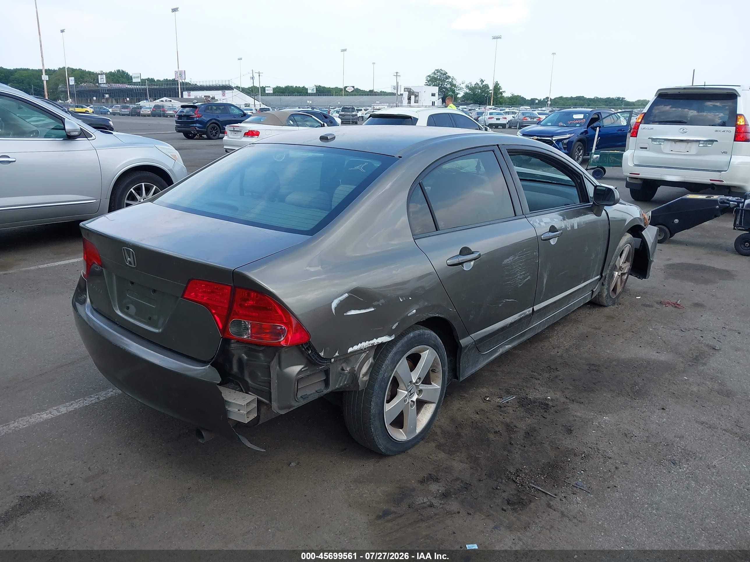 2008 Honda Civic Ex Gray vin: 2HGFA16808H309891