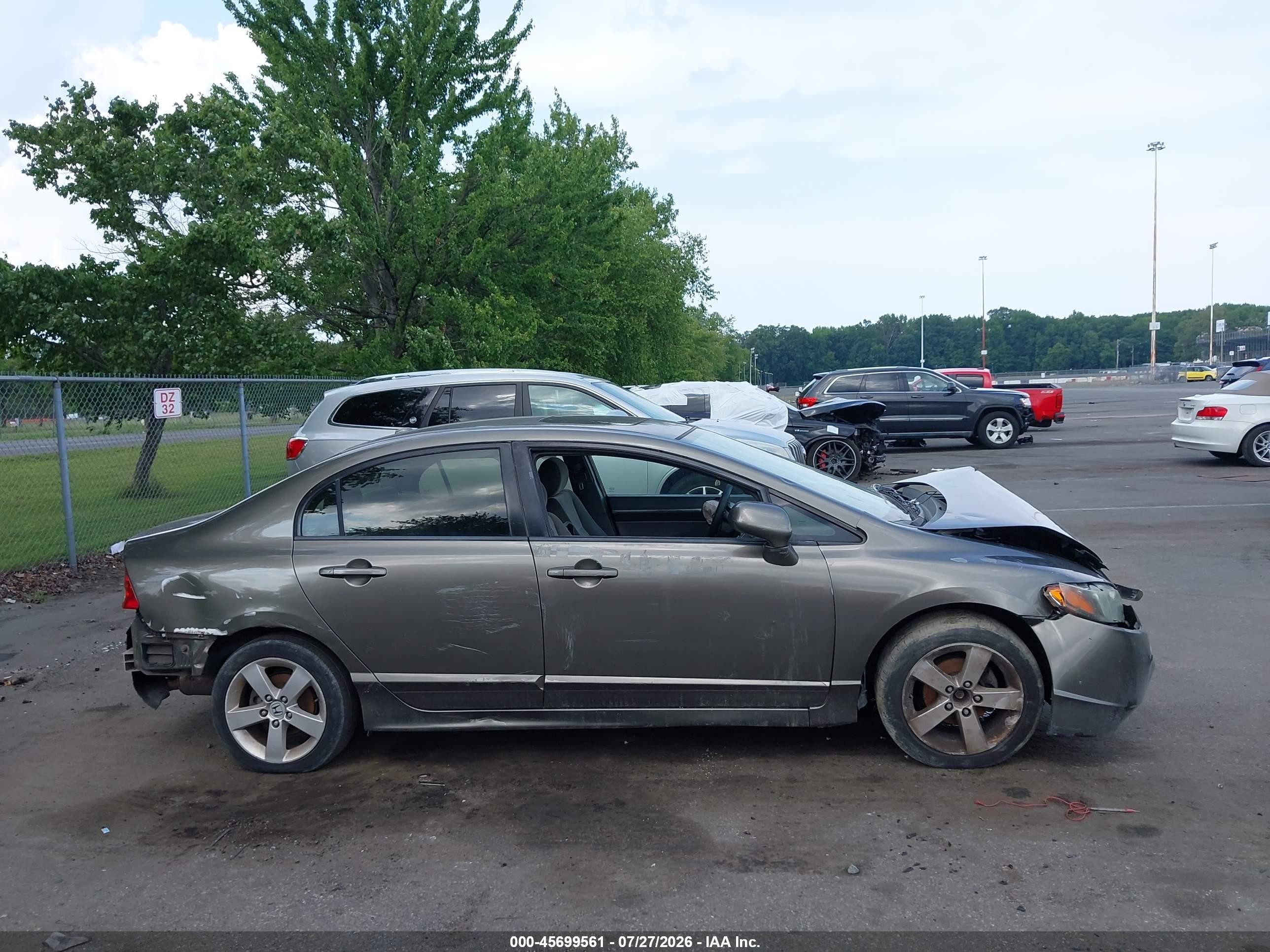 2008 Honda Civic Ex Gray vin: 2HGFA16808H309891