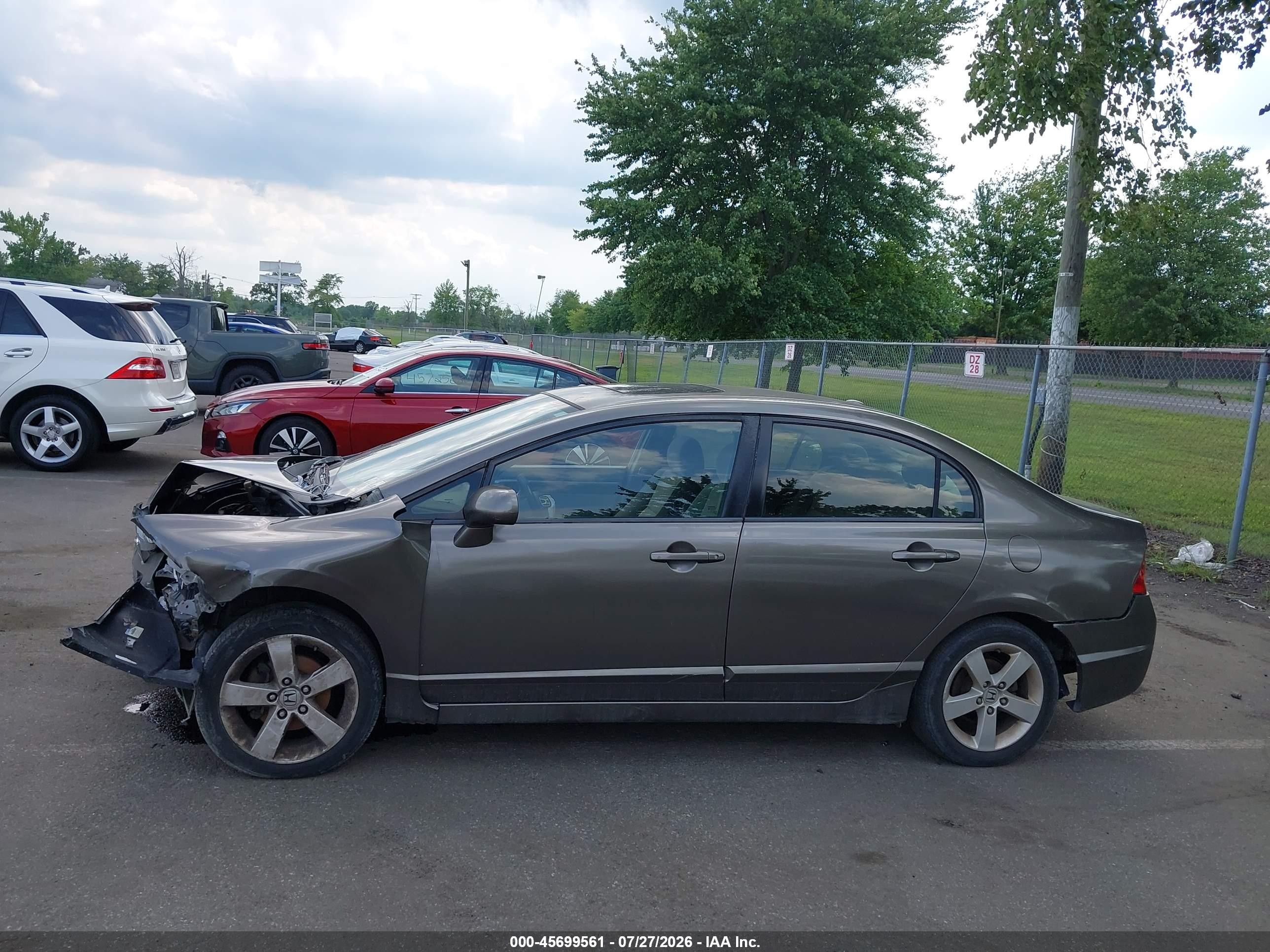 2008 Honda Civic Ex Gray vin: 2HGFA16808H309891
