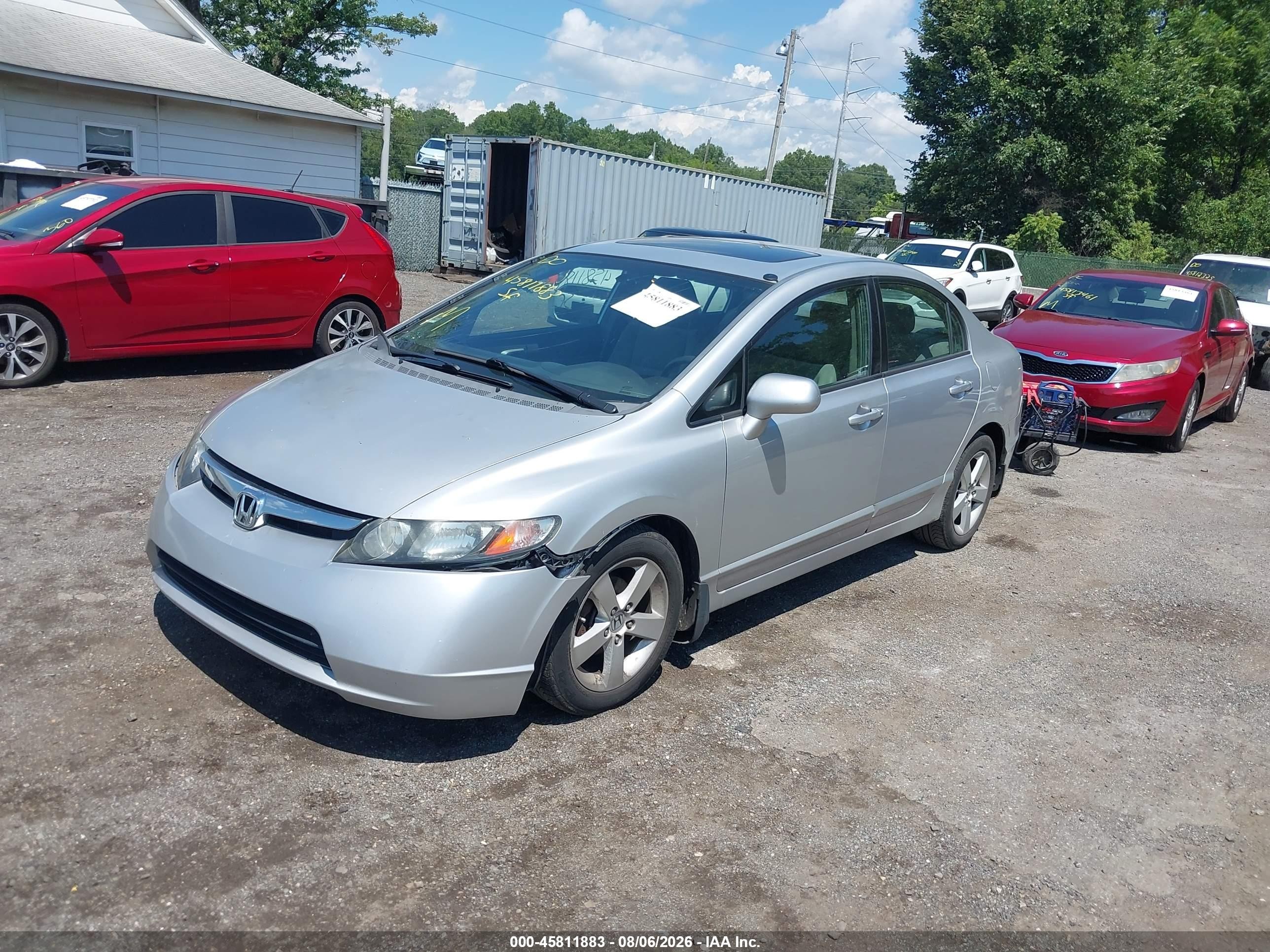 2008 Honda Civic Ex Gray vin: 2HGFA16808H357150