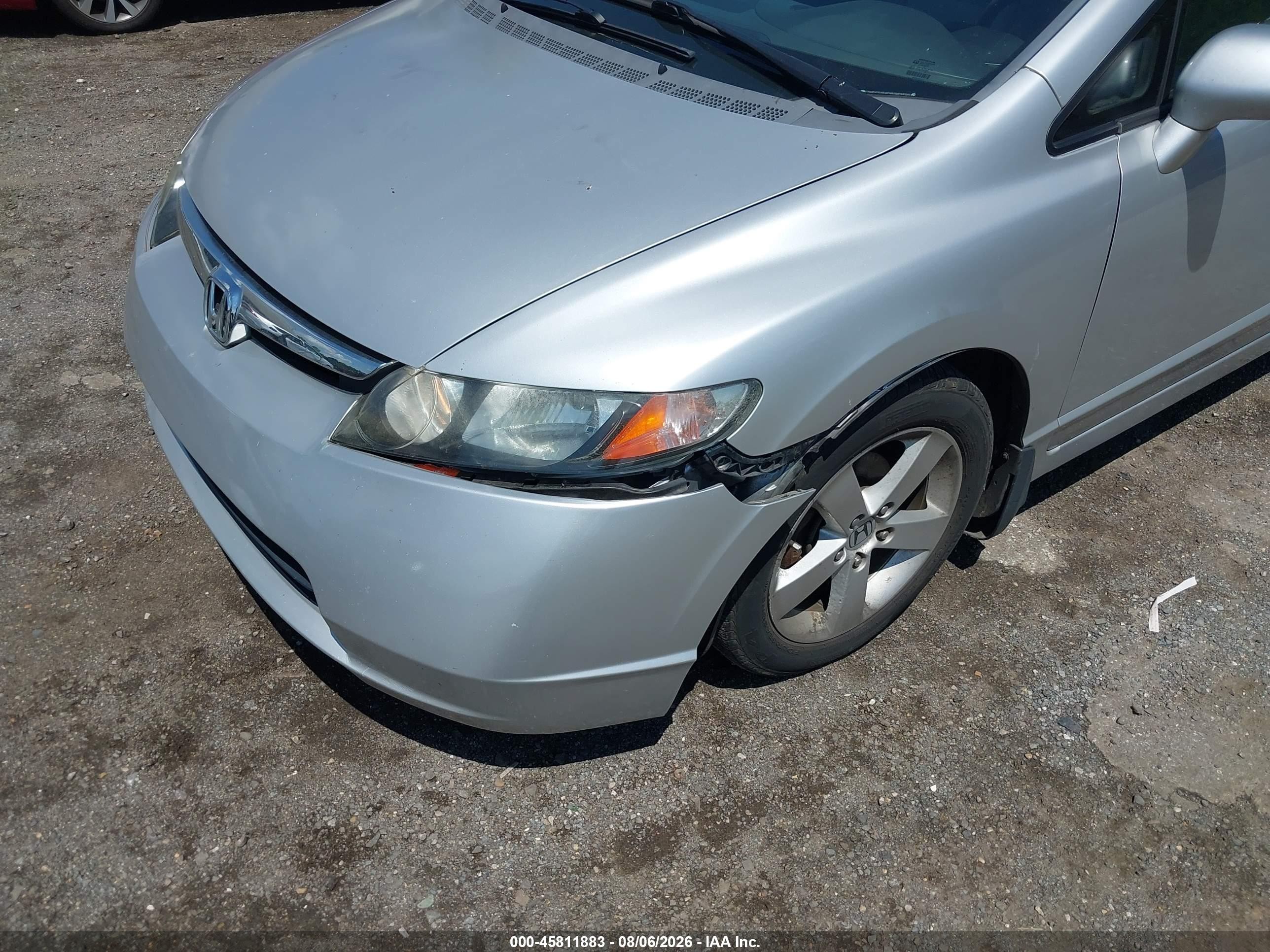 2008 Honda Civic Ex Gray vin: 2HGFA16808H357150