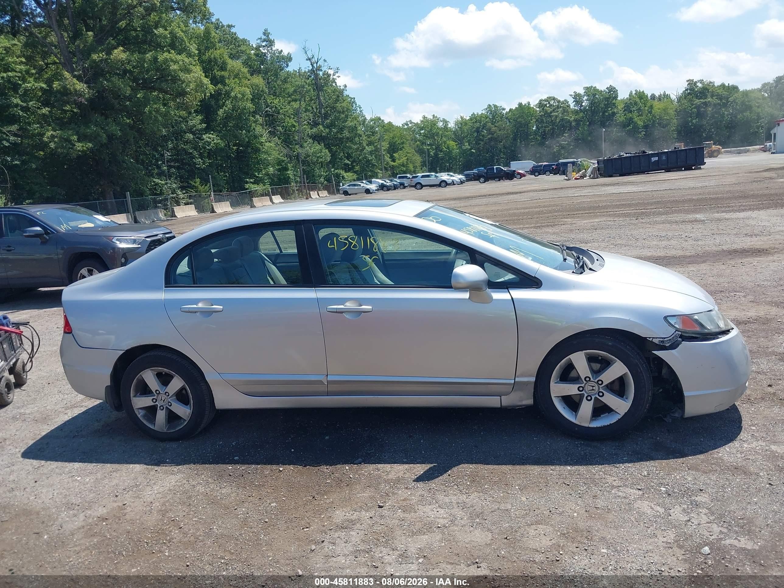 2008 Honda Civic Ex Gray vin: 2HGFA16808H357150
