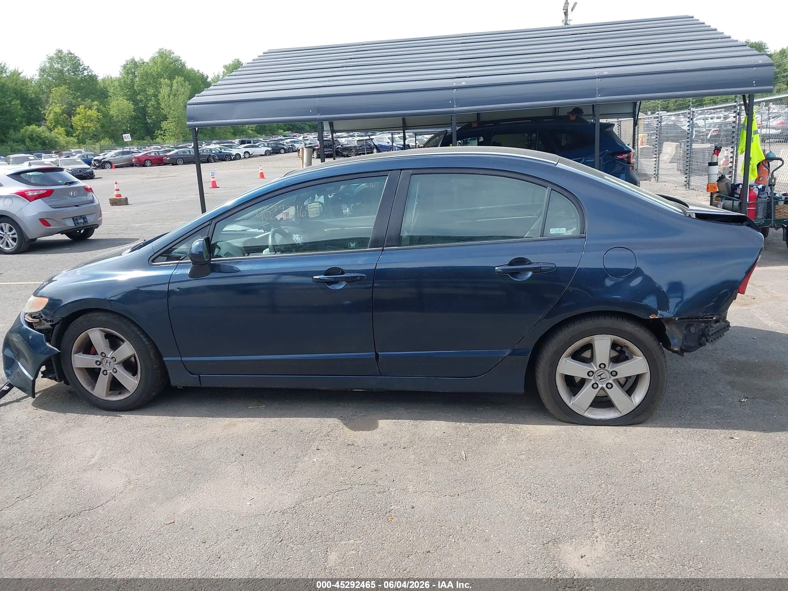 2008 Honda Civic Ex Blue vin: 2HGFA16808H500467